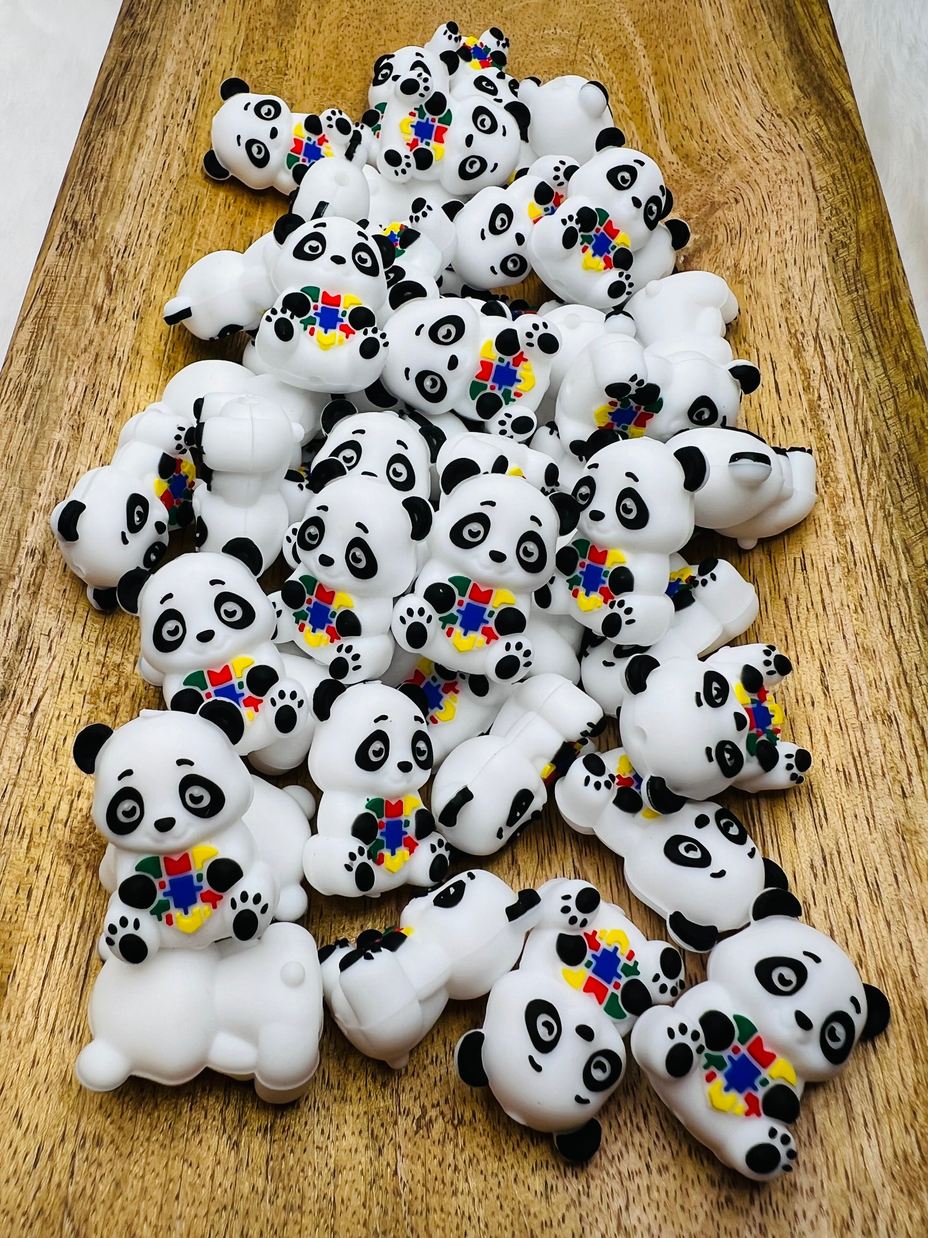 3D autism awareness panda focal – Arellanos Creations
