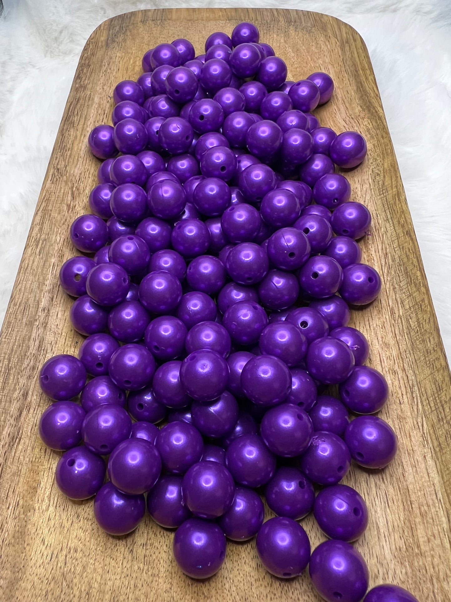 Violet 15mm shimmer silicone beads (sold individually)