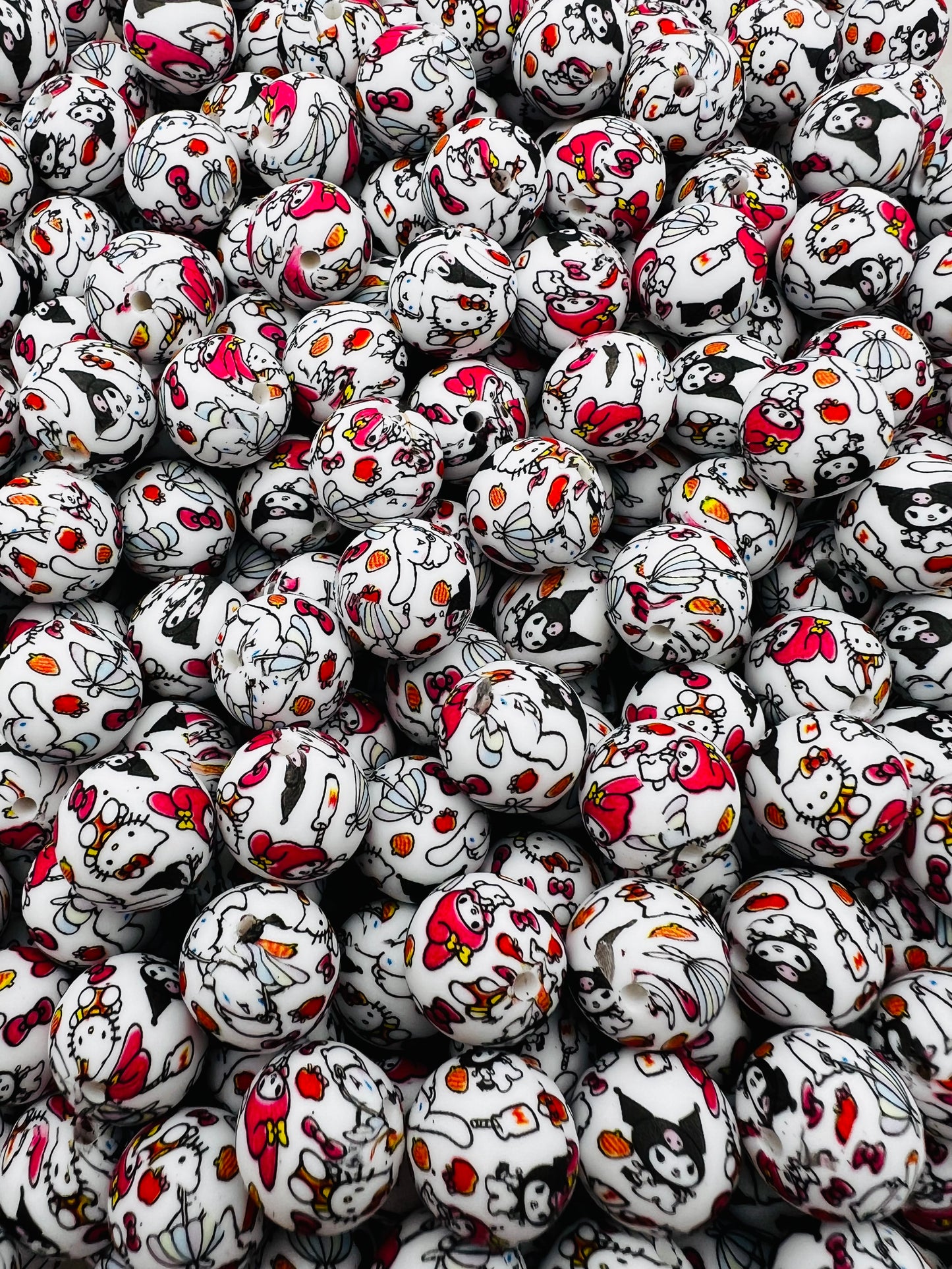 15mm melody & friends silicone beads