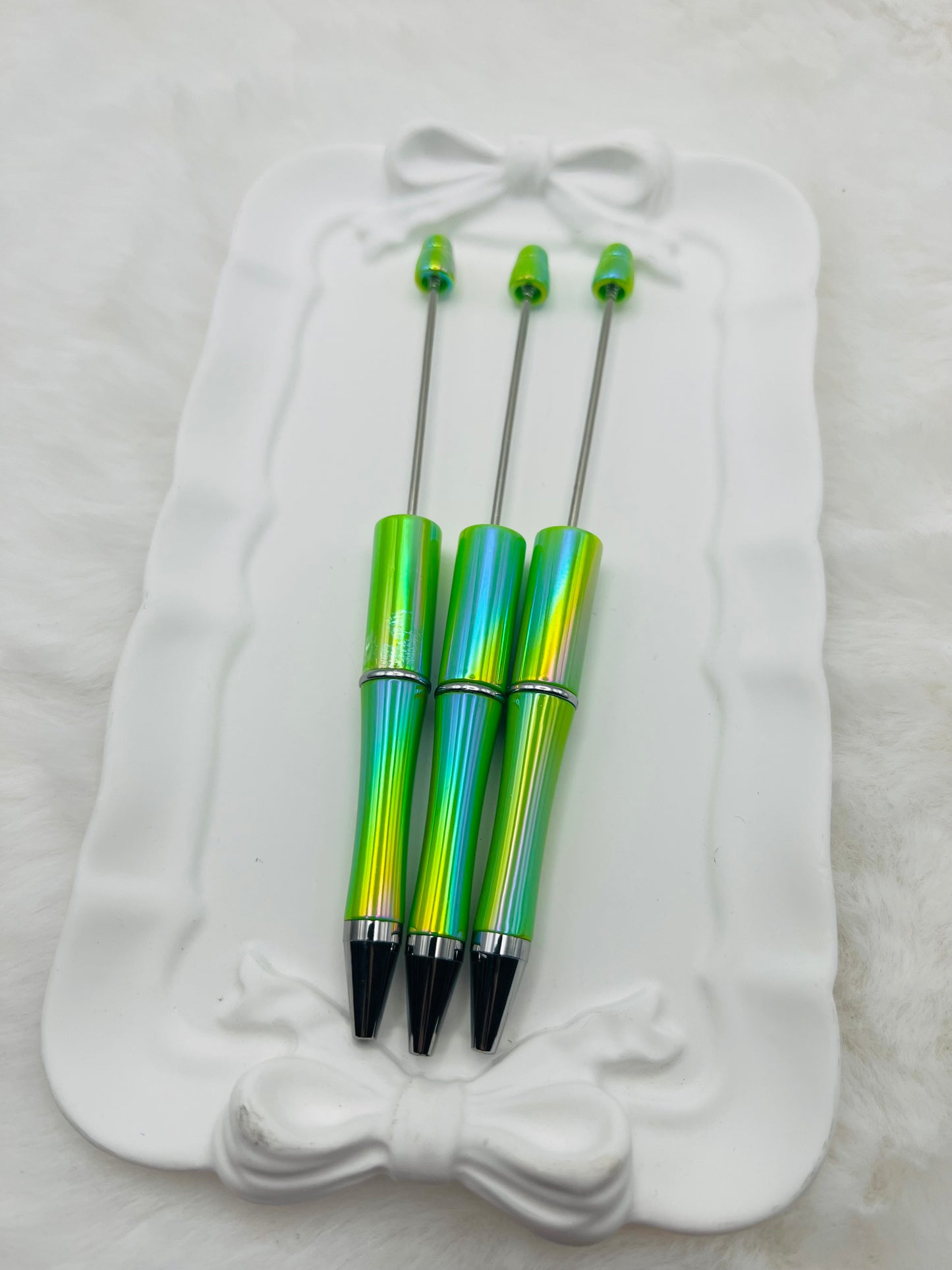 Lime green opal beadable pens