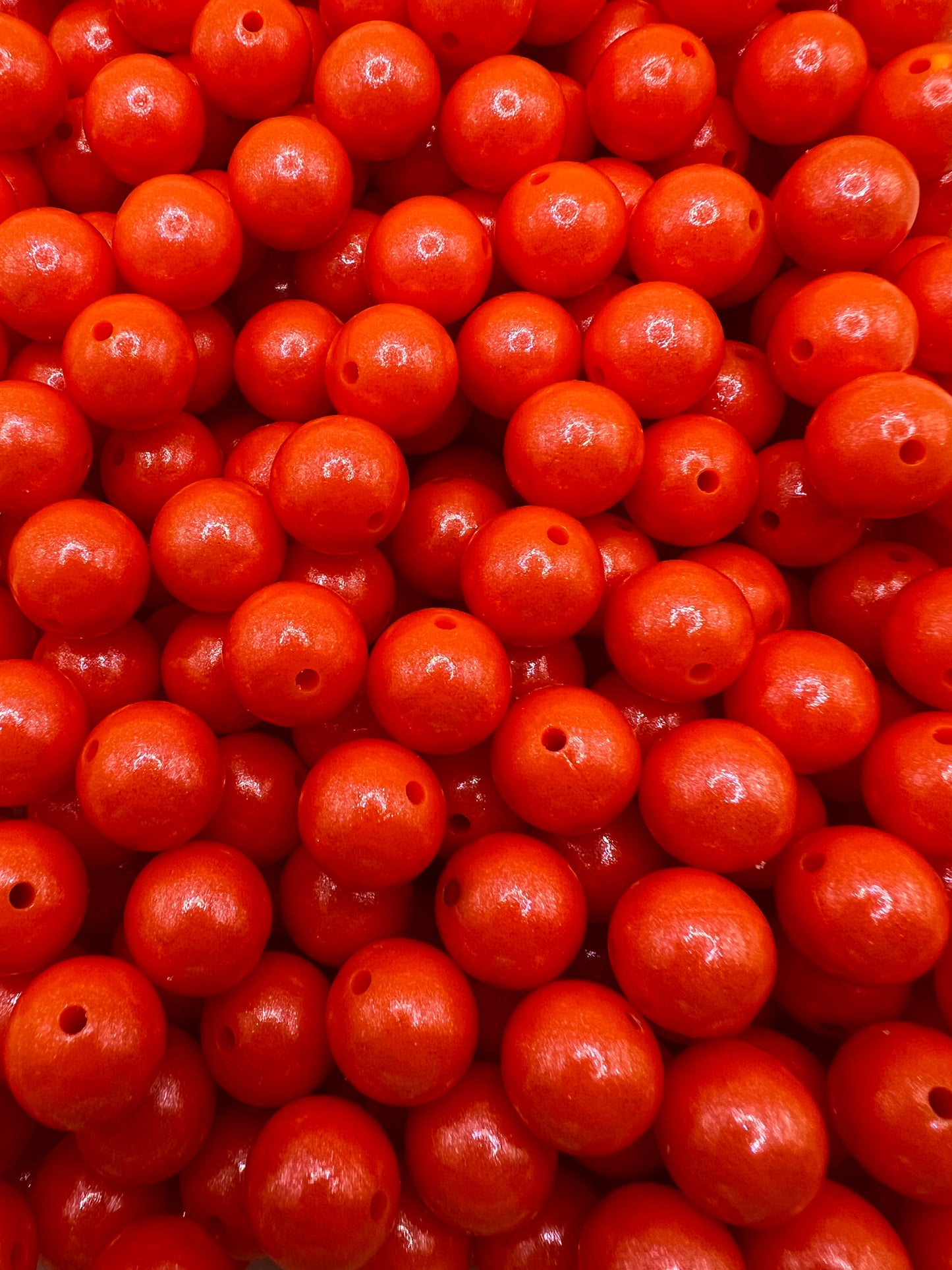 15mm orange opal silicone beads