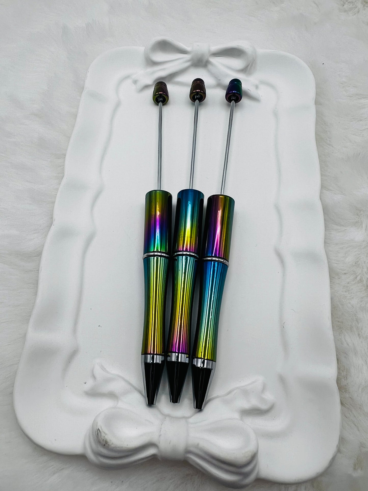Black opal beadable pens