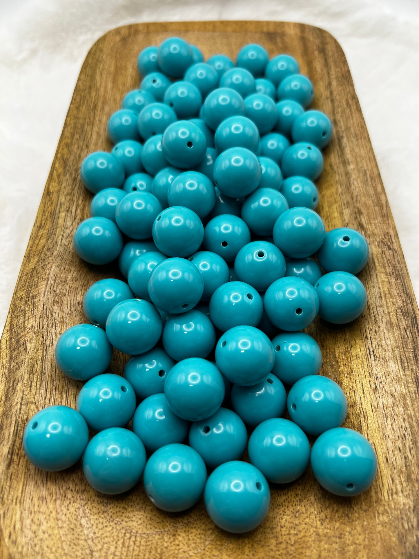 Turquoise 20mm solid bubblegum beads