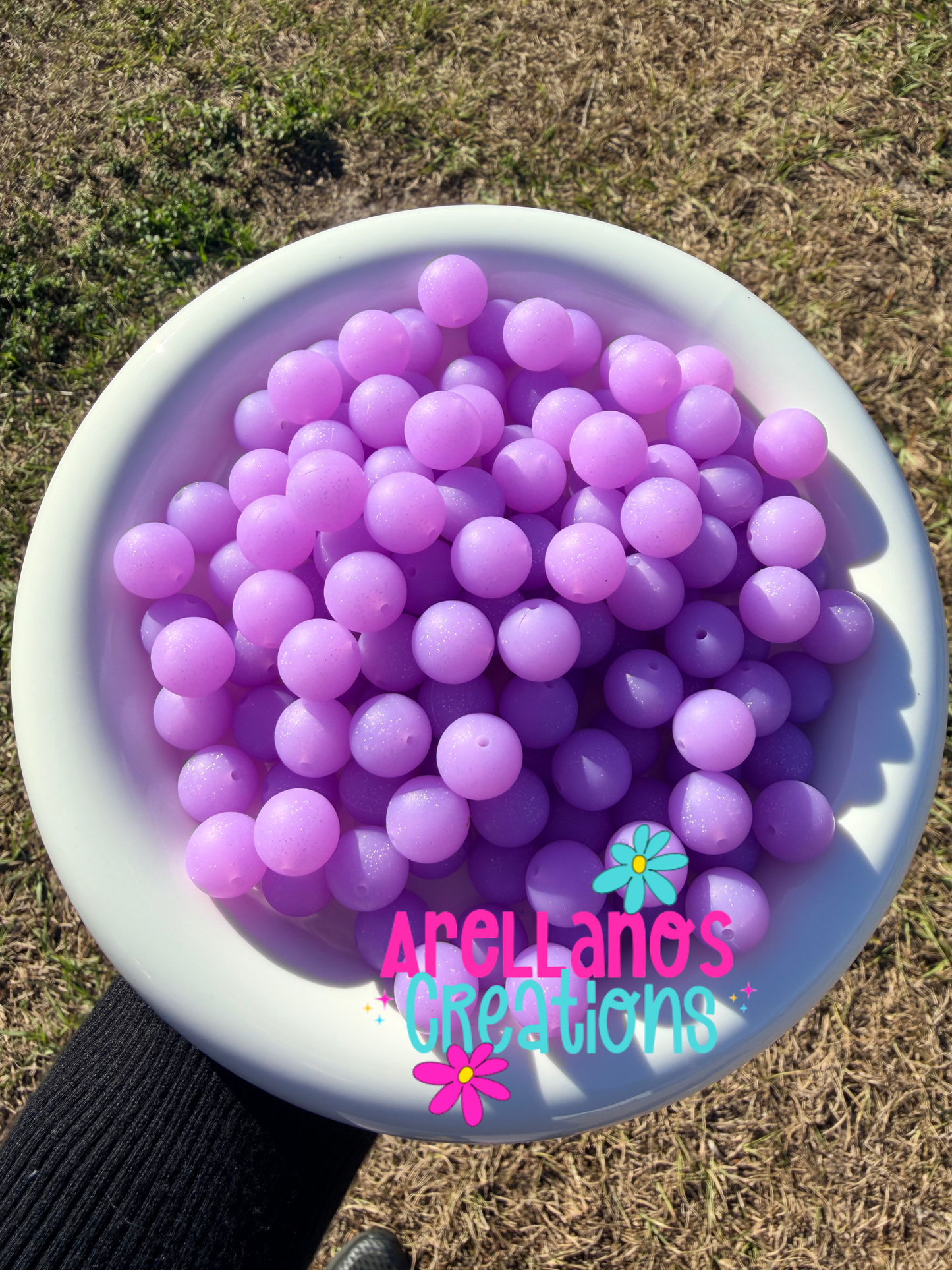 SS-146 15mm Dark Purple Glow Silicone Bead (1ct)