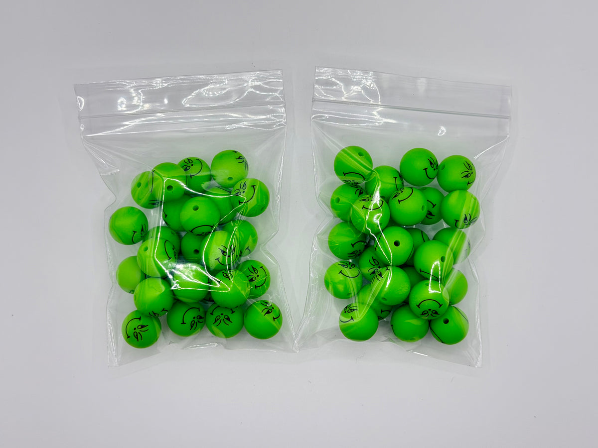 15mm grenchy silicone beads 25ct