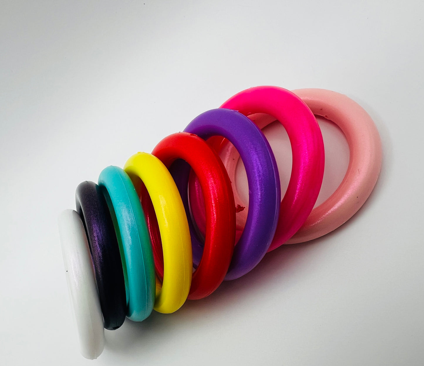 65mm opal shimmer silicone rings