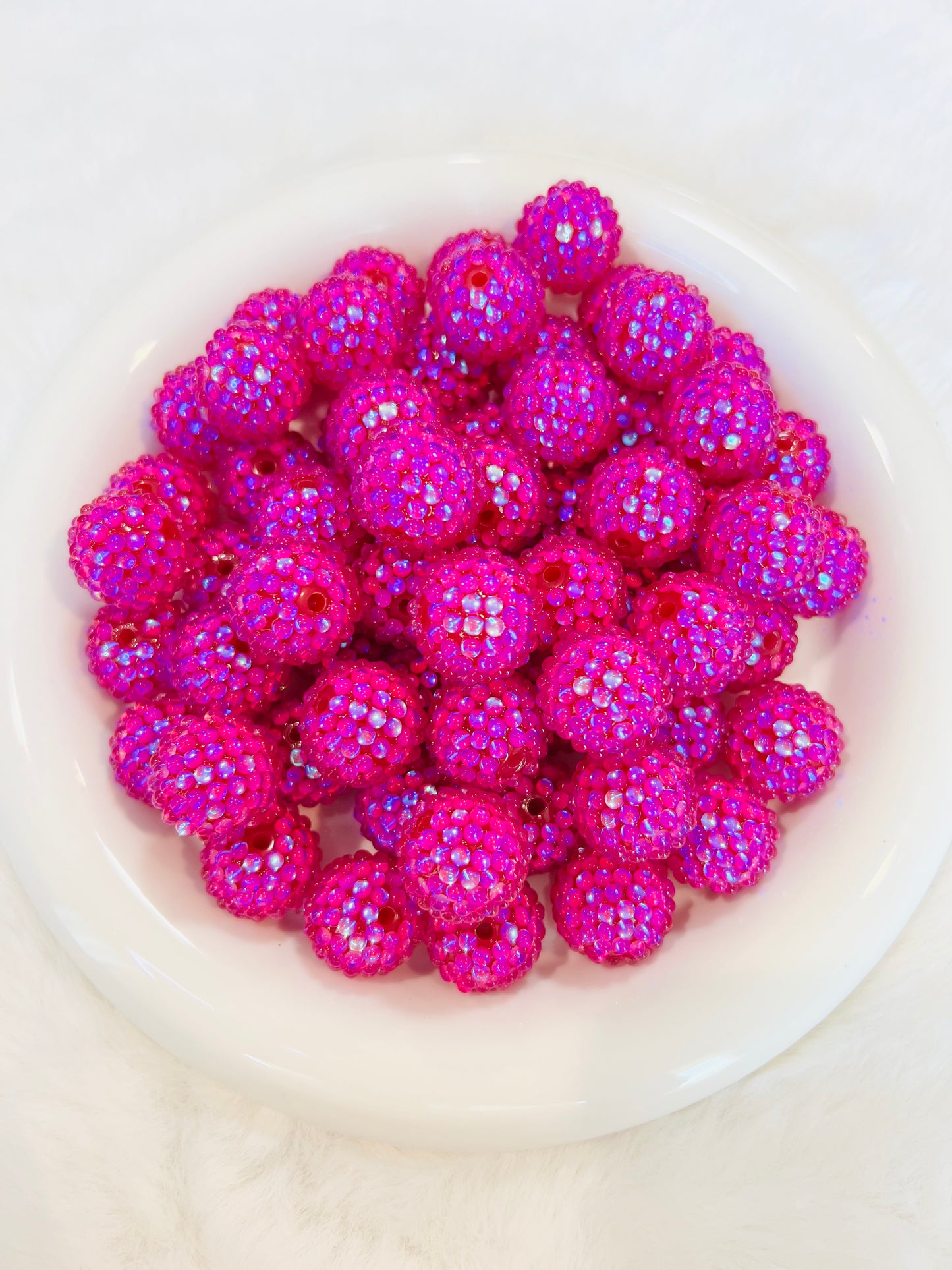 20mm fancy UV iridescent rhinestone beads (heavier quality)