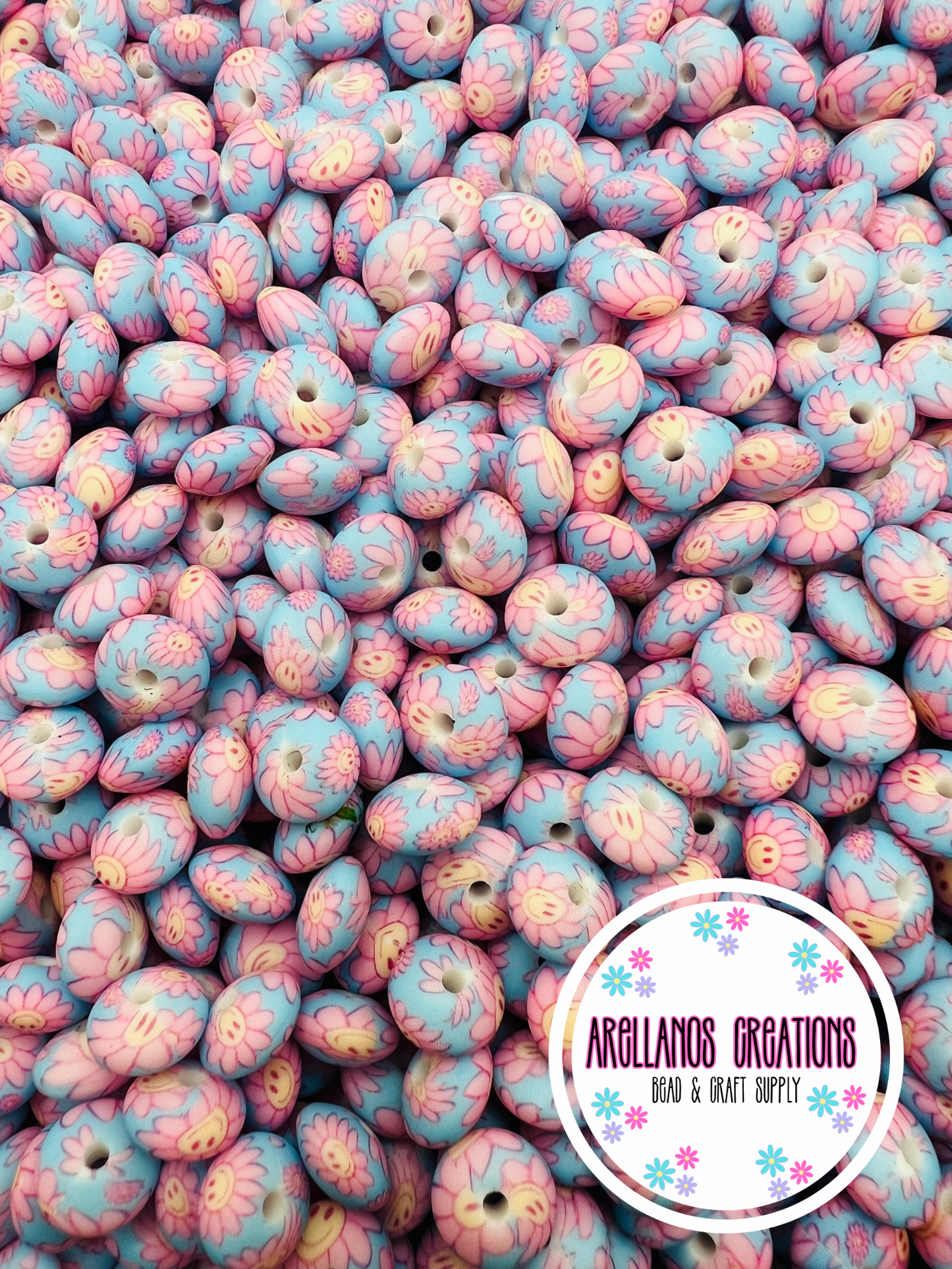 12mm smiley daisy silicone lentil spacers EXCLUSIVE