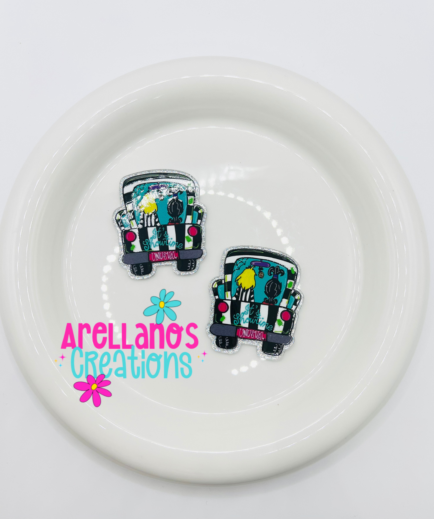 #19 beetle juice car - acrylic flatback