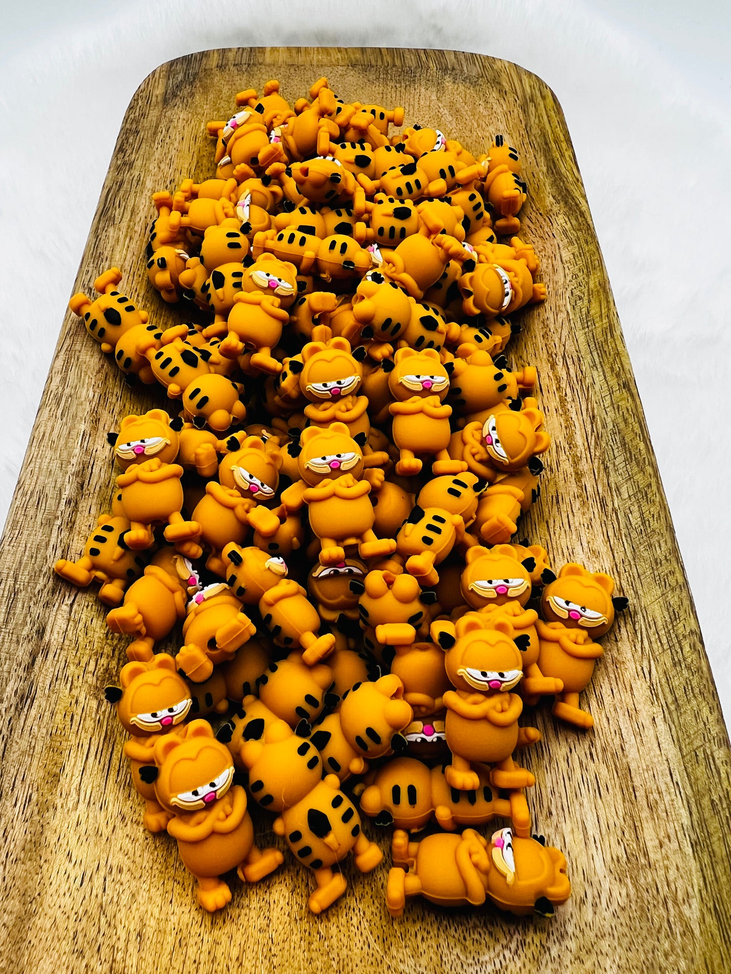 3D lazy orange cat focal