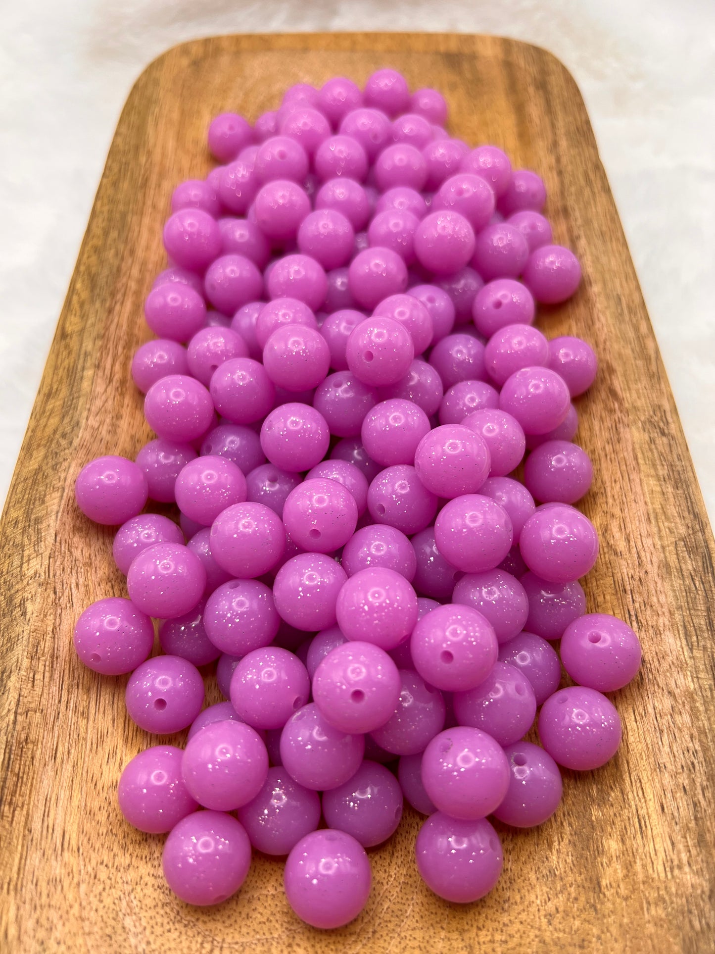 15mm grape shiny glitter silicone beads