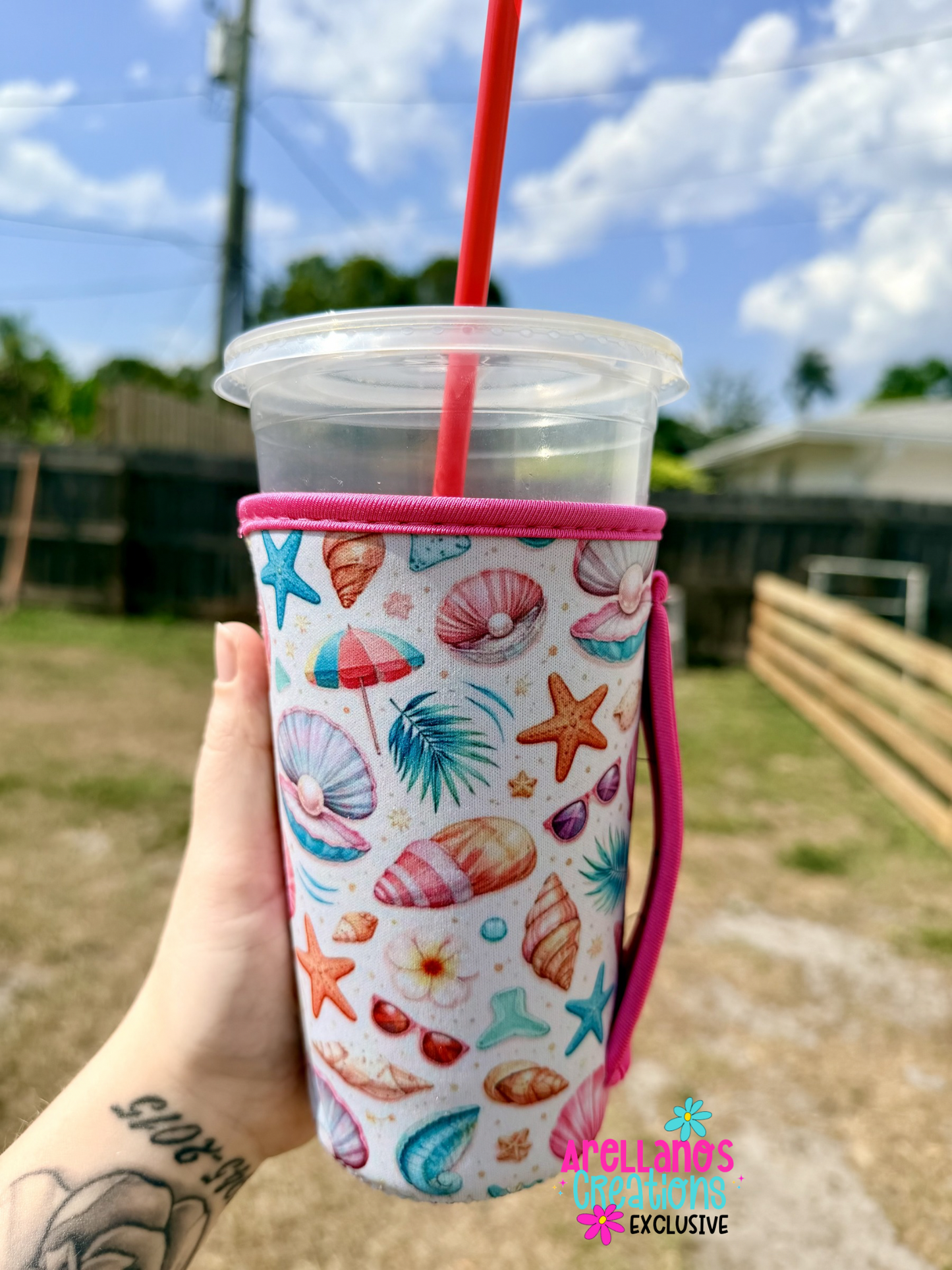Seashells & Clams Paradise Cup Koozie (1ct) EXCLUSIVE