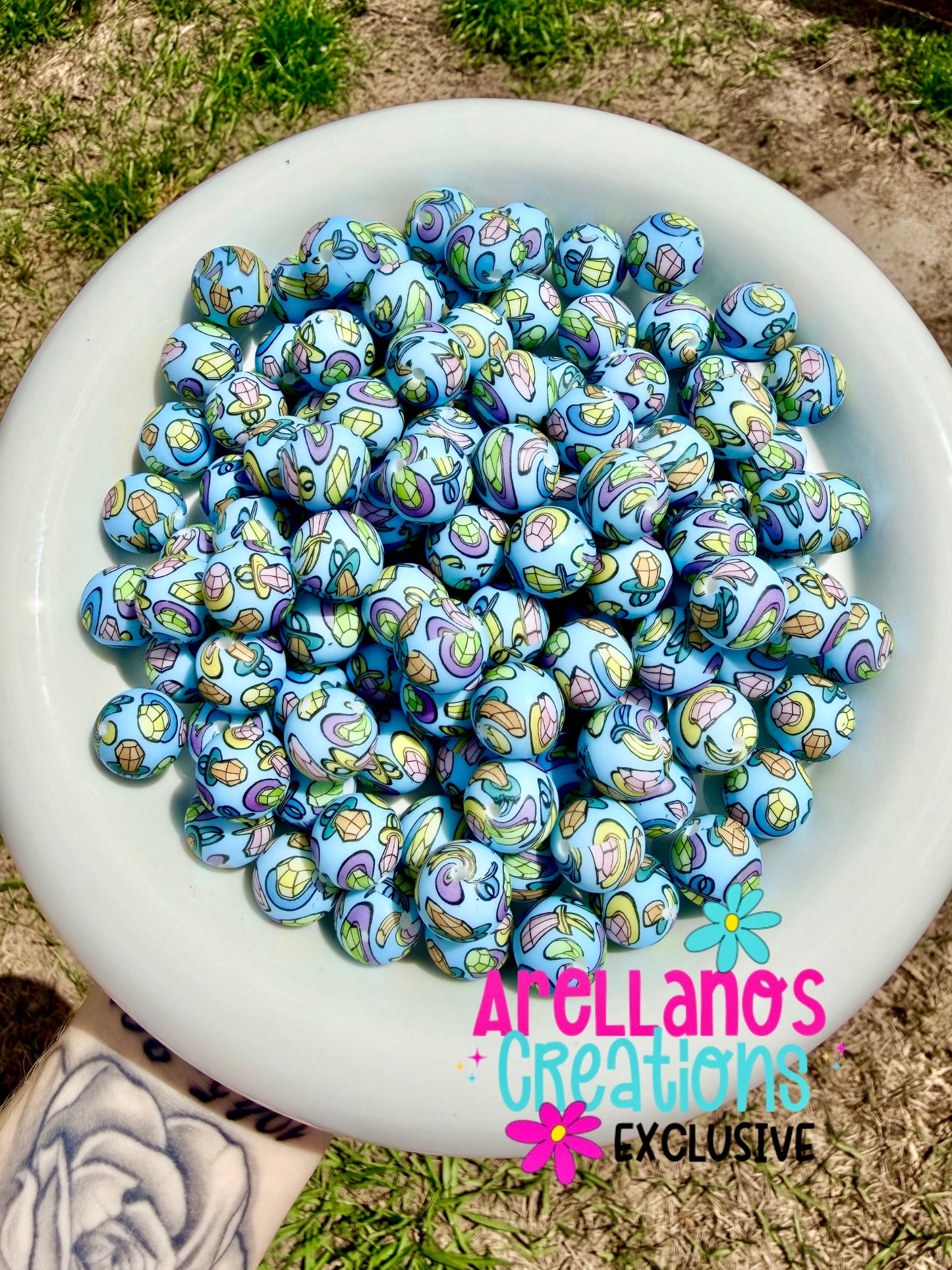 15mm Neon Candy Rings Silicone Bead (1ct) EXCLUSIVE