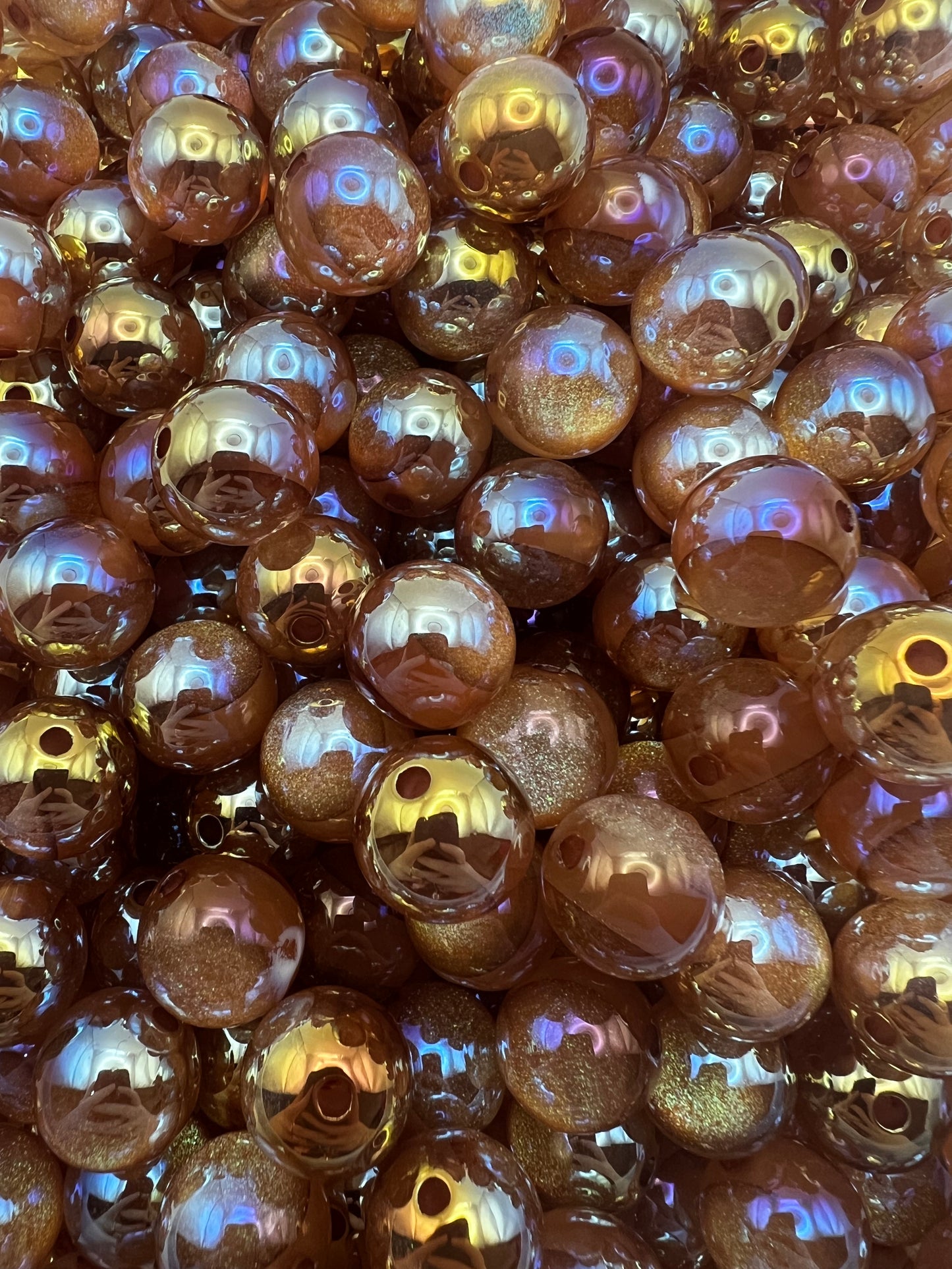 15mm glitter galaxy cat eye acrylic beads (7 different colors)