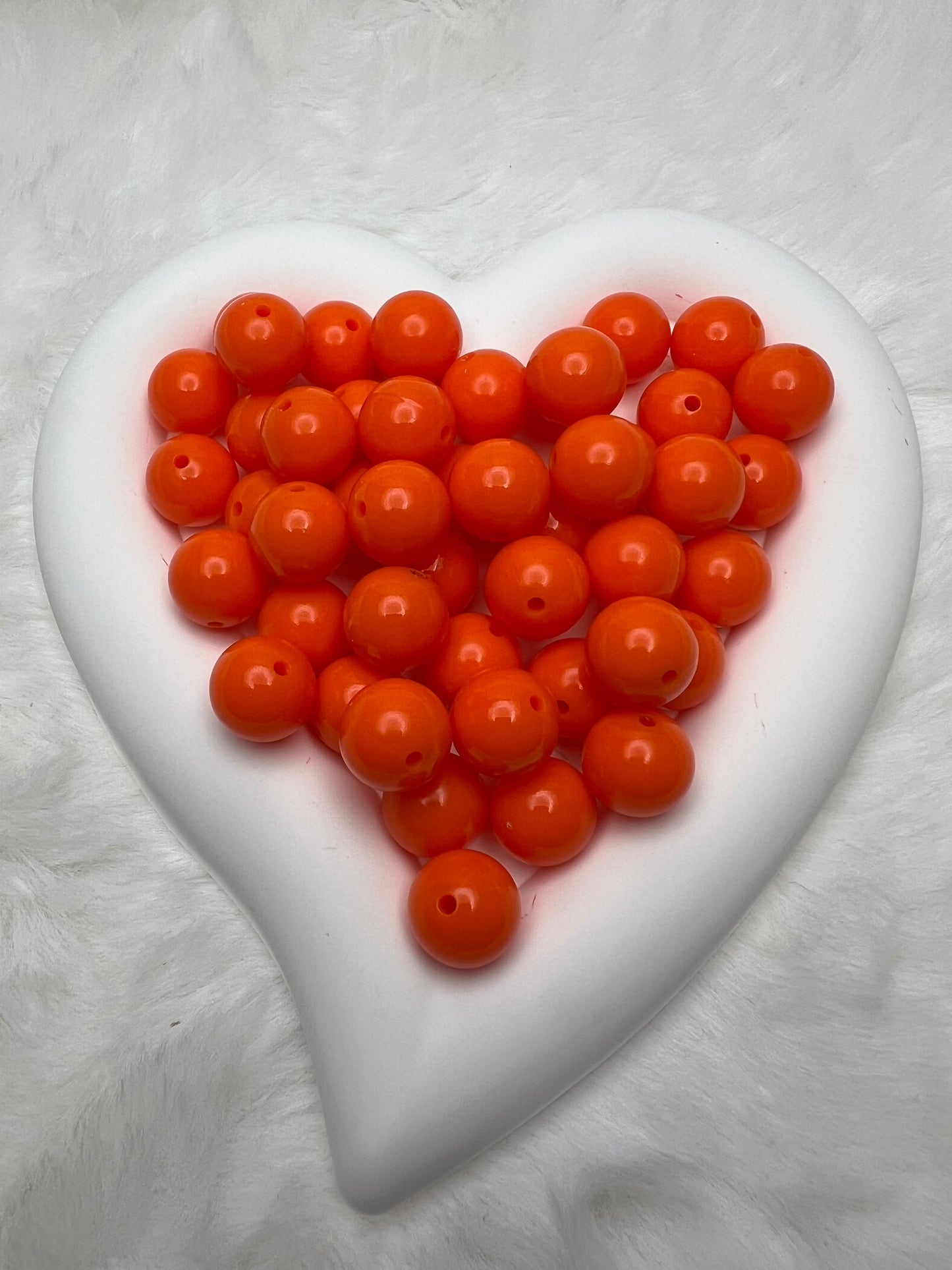 15mm neon orange liquid silicone beads