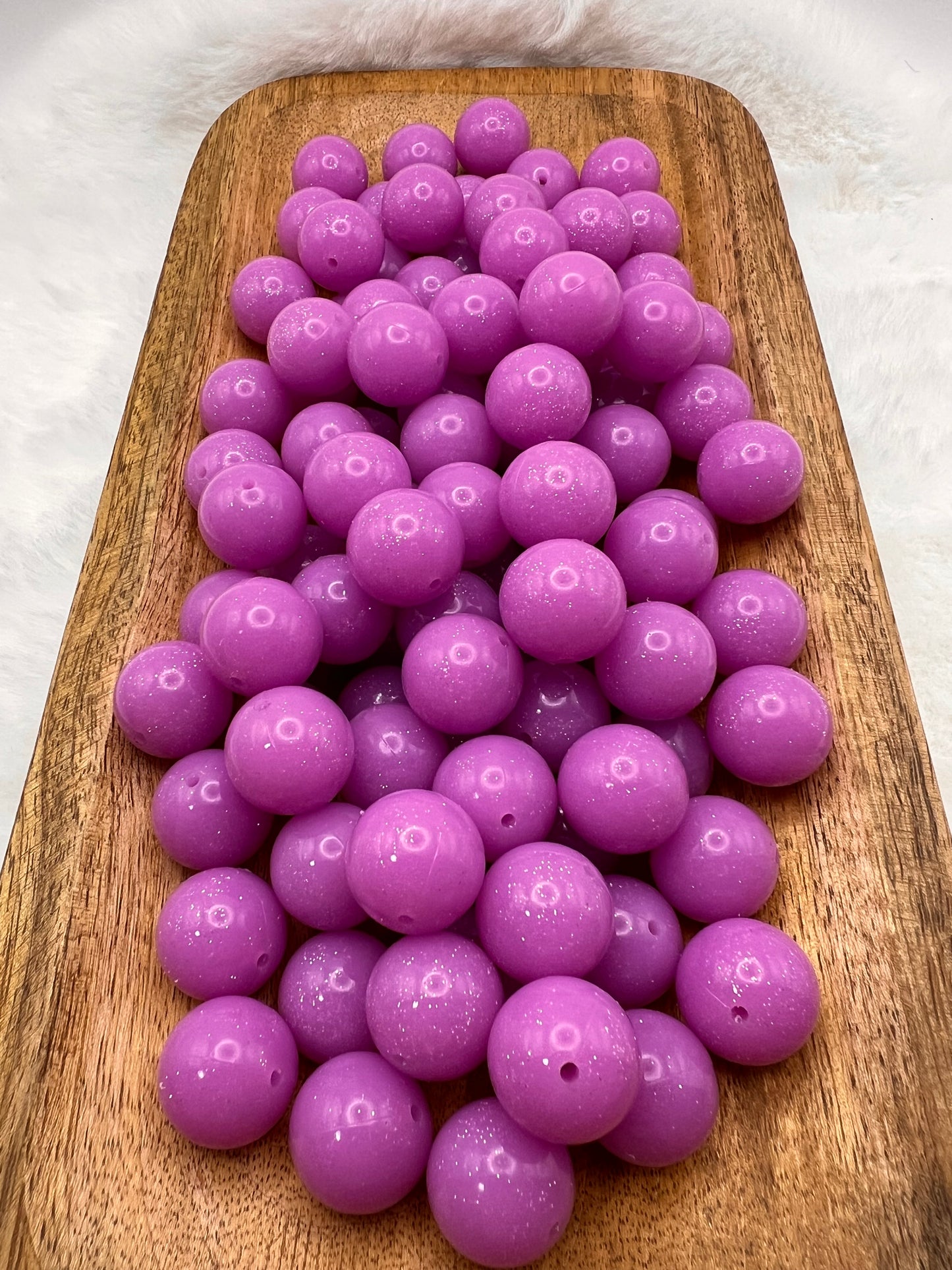 19mm grape shiny glitter silicone beads