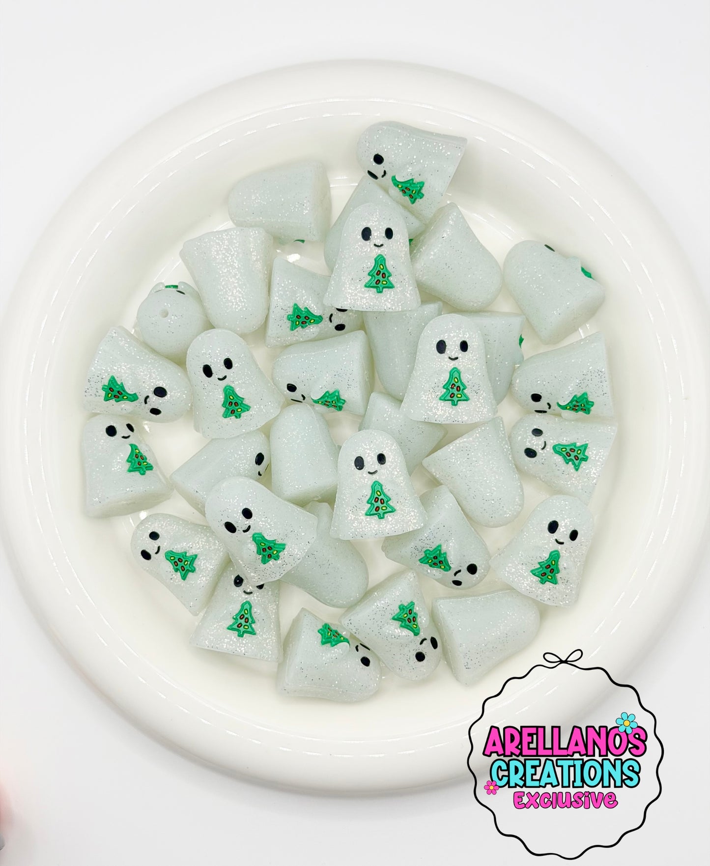 3D Christmas Tree Cookie Ghost (Glitter/ Glows in the dark) EXCLUSIVE
