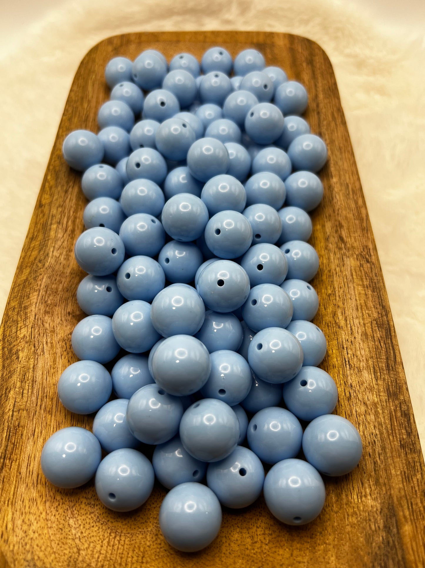 Cornflower blue 20mm solid bubblegum beads