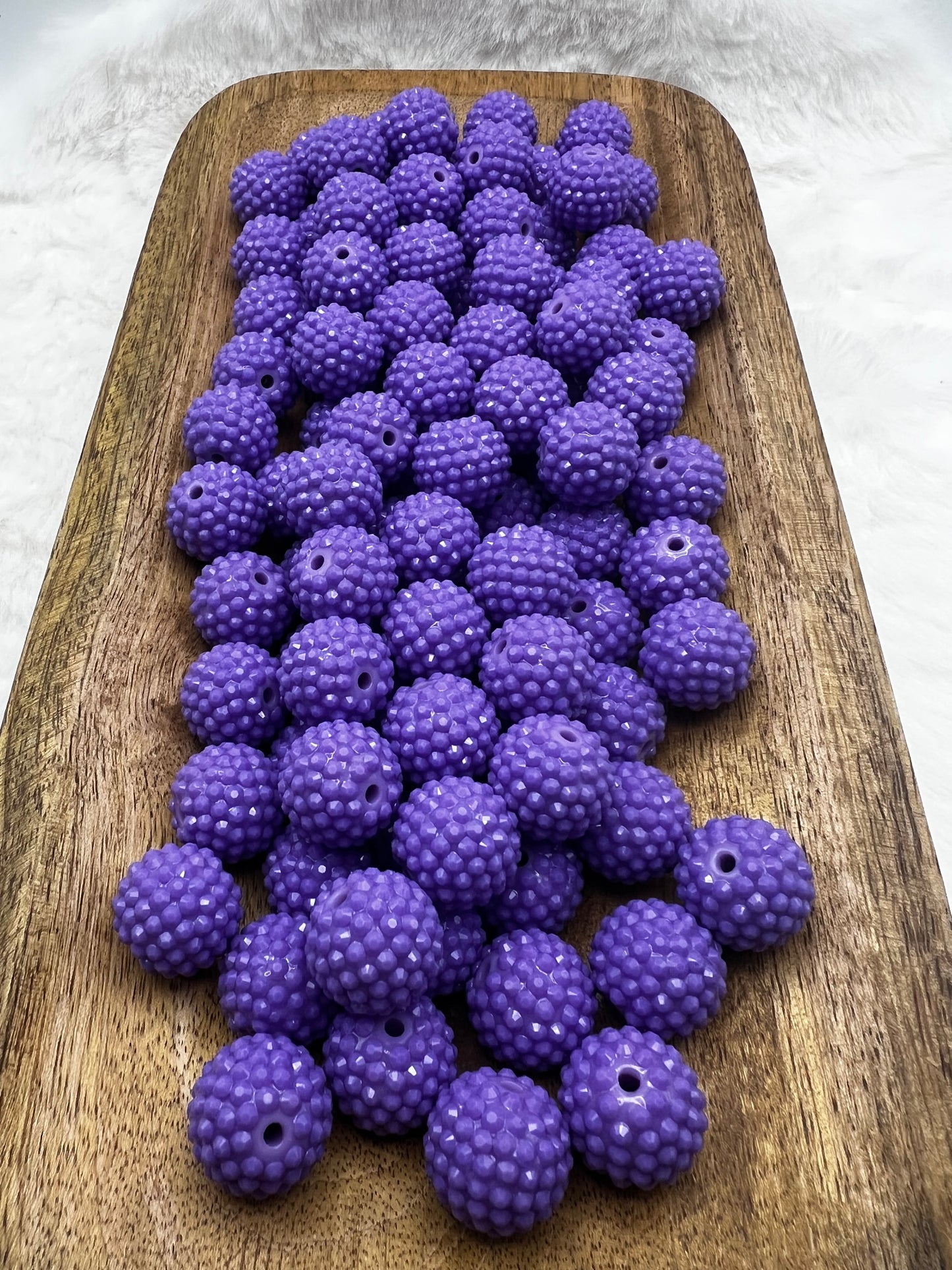 20mm violet rhinestone beads