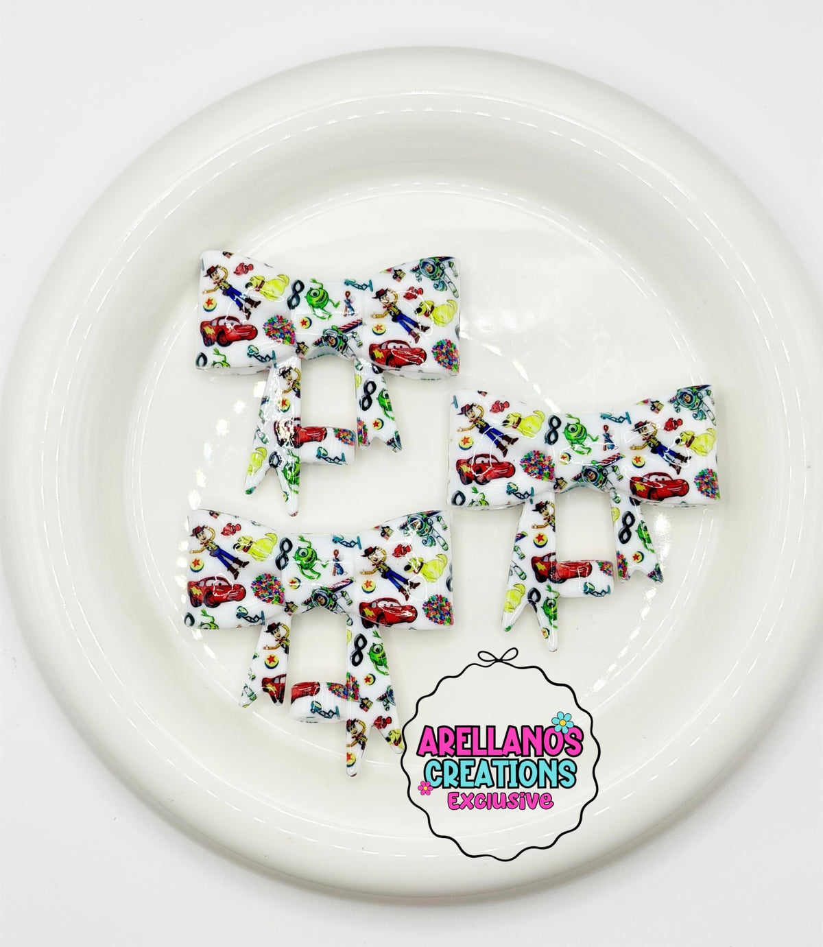 #257 Animated core memories SHINY large bow straw topper (1ct) EXCLUSIVE