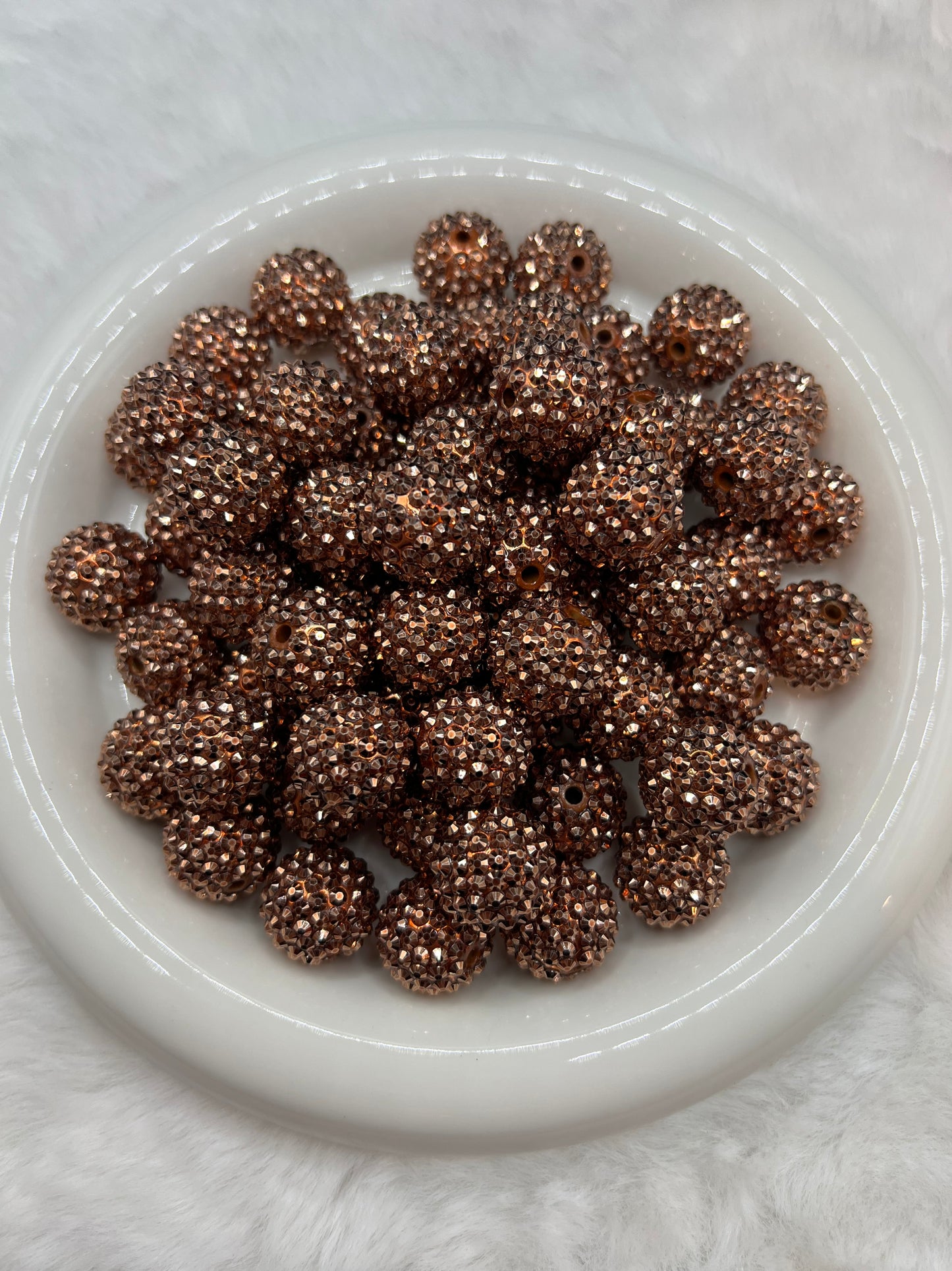 Bronze AB rhinestone beads
