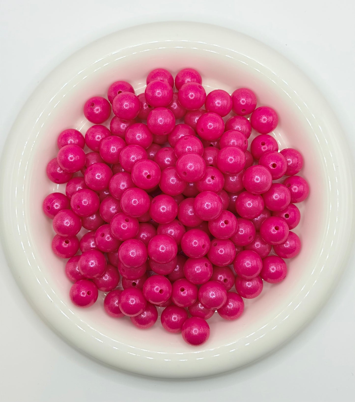 SO-132 Hot Pink Opal Silicone Beads (1PC)