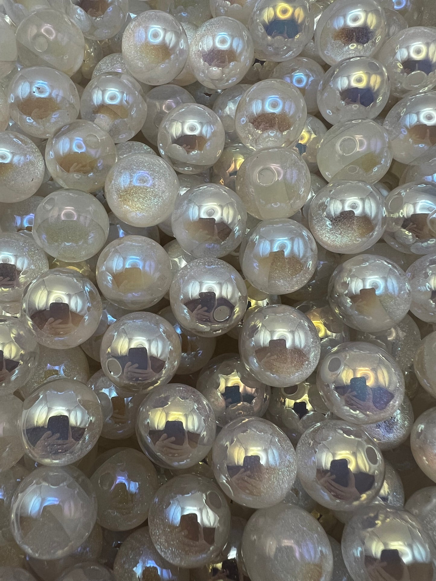 15mm glitter galaxy cat eye acrylic beads (7 different colors)