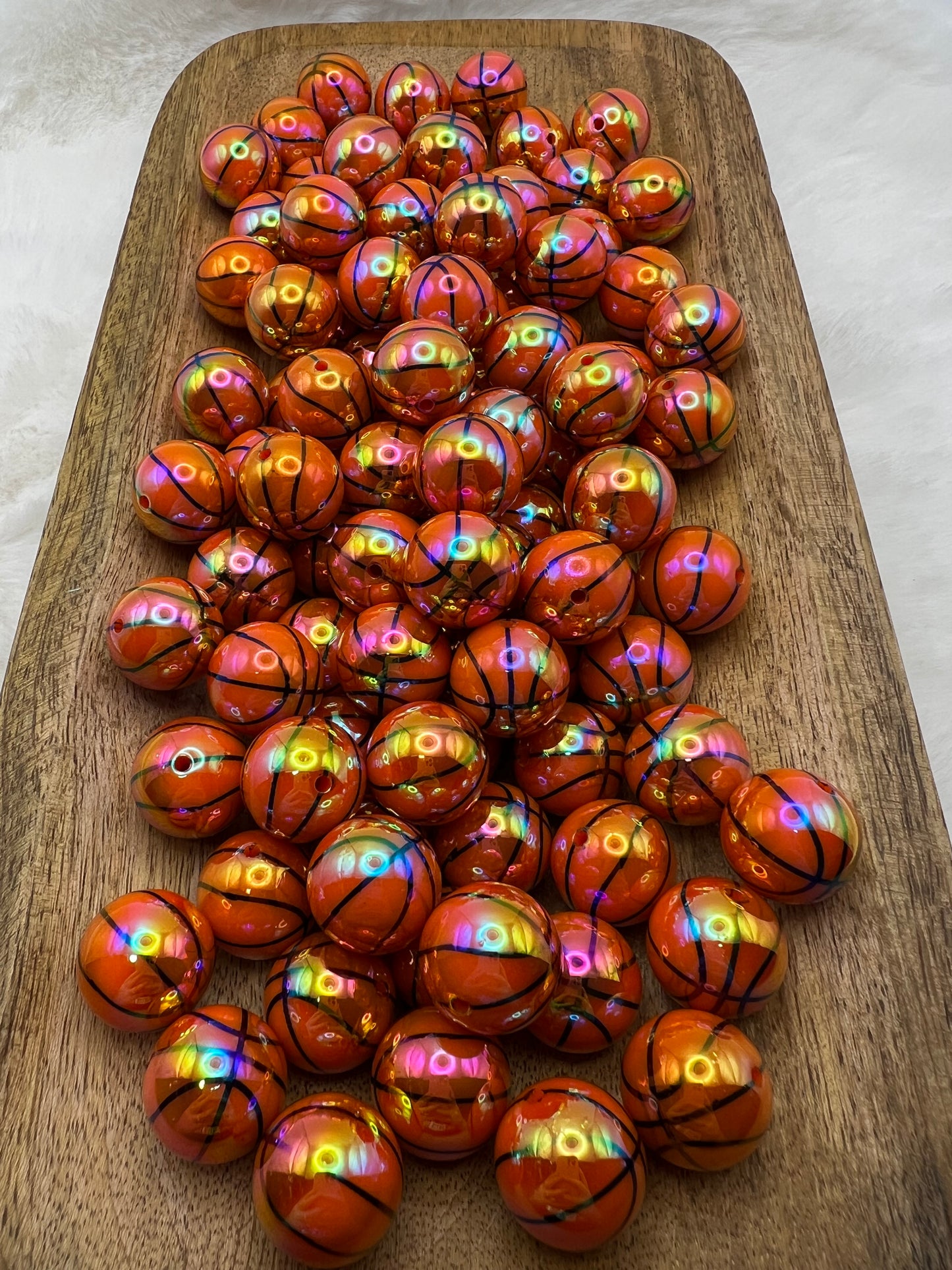 Basketball 20mm Bubblegum beads