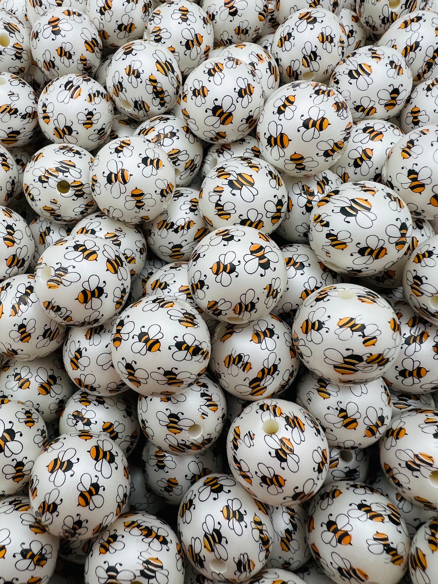 20mm bumblebee bubblegum beads