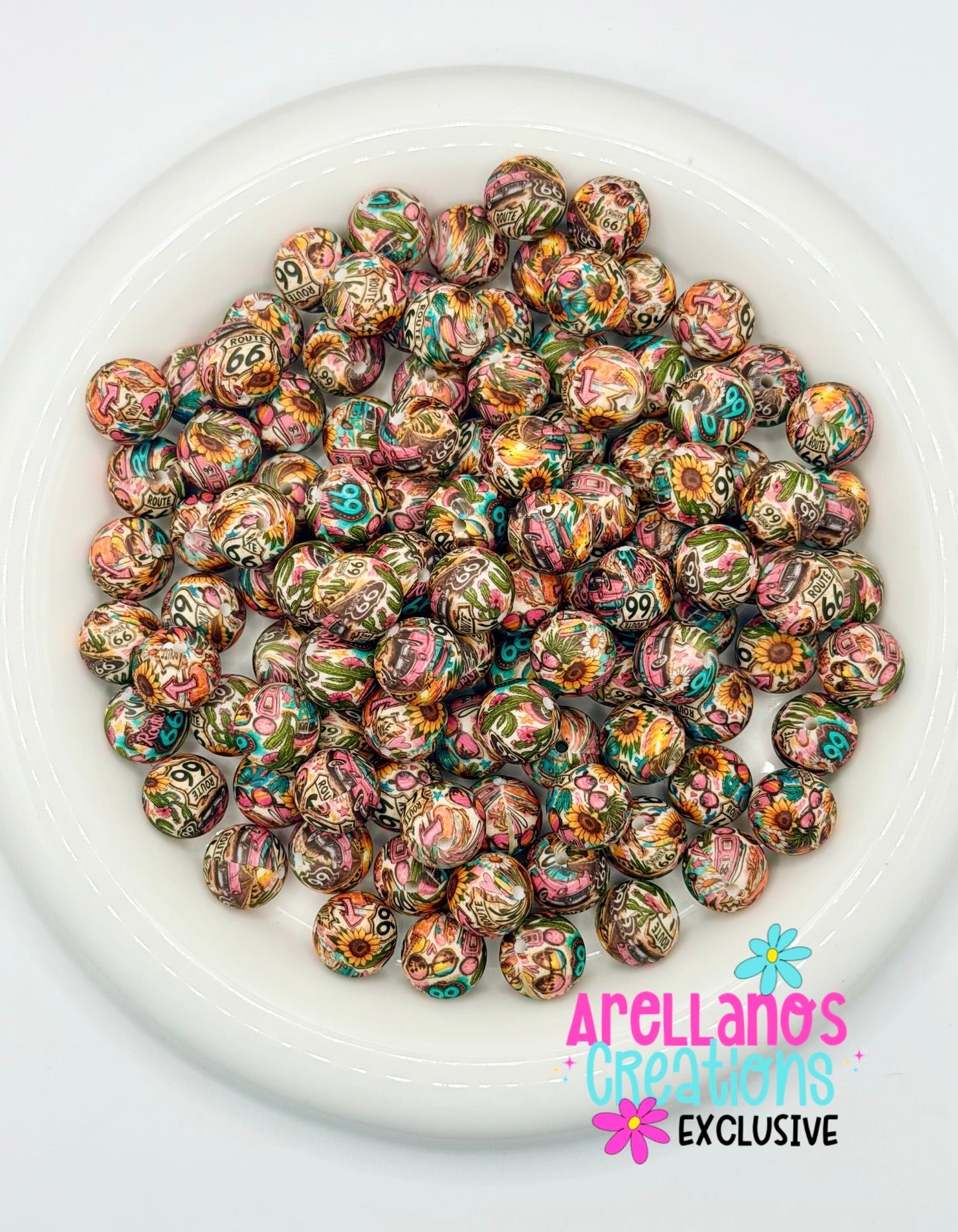 15mm Rustic Route 66 Silicone Beads (1ct) EXCLUSIVE