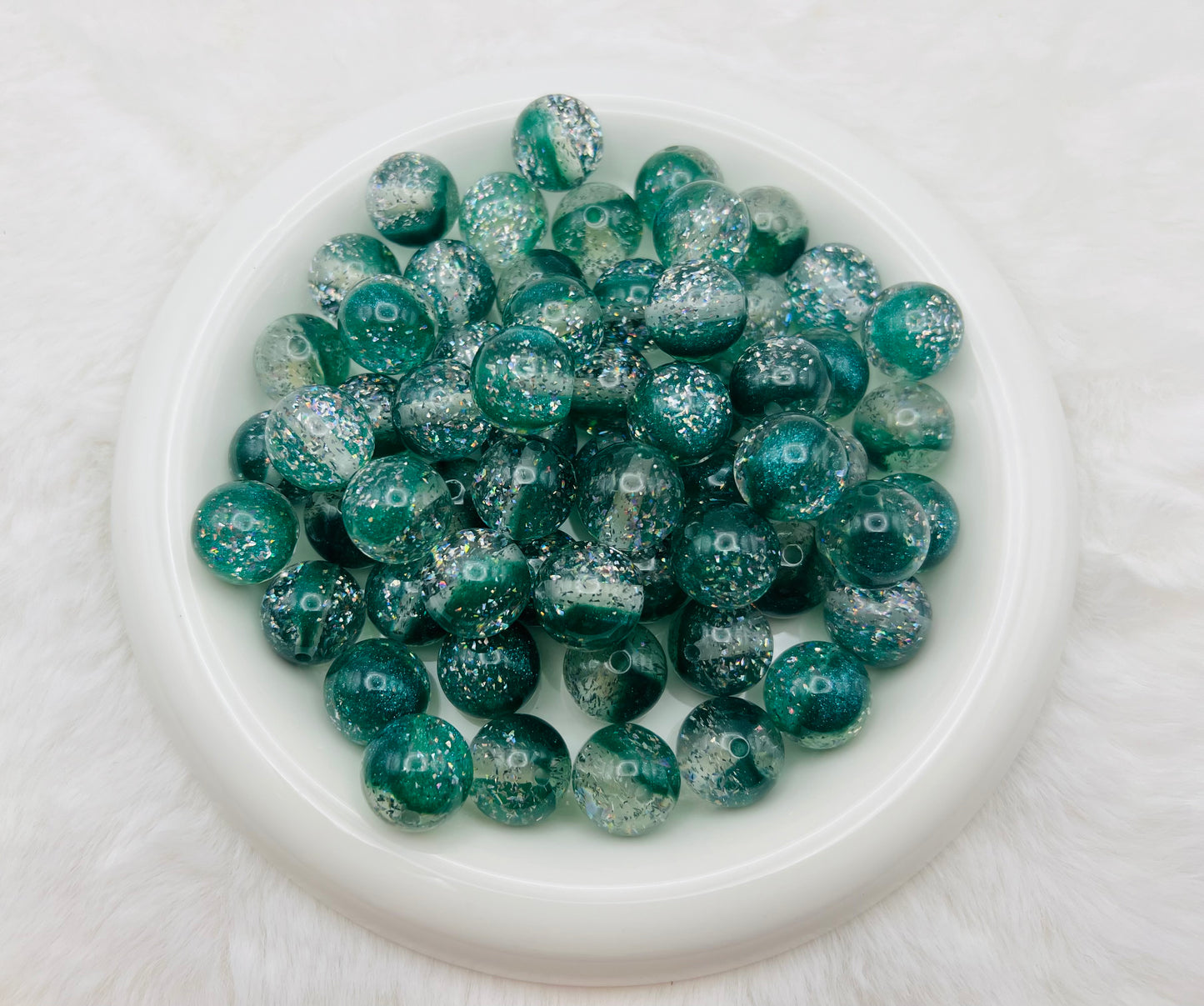 20mm glitter film cat eye acrylic beads (10 different colors)