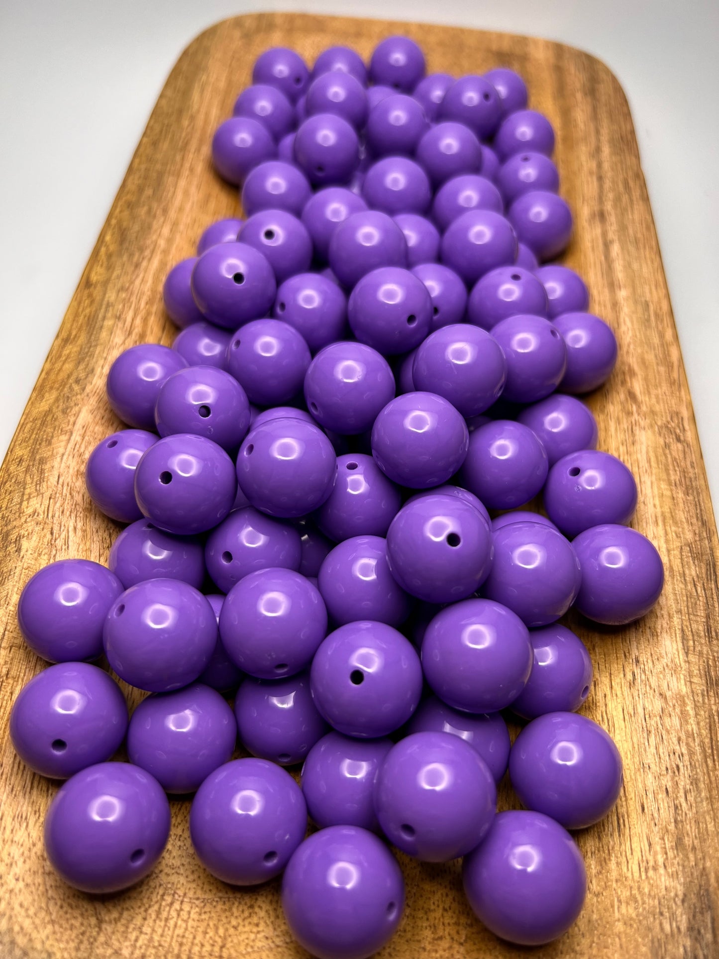 Dark Purple Solid 20mm Bubblegum Beads