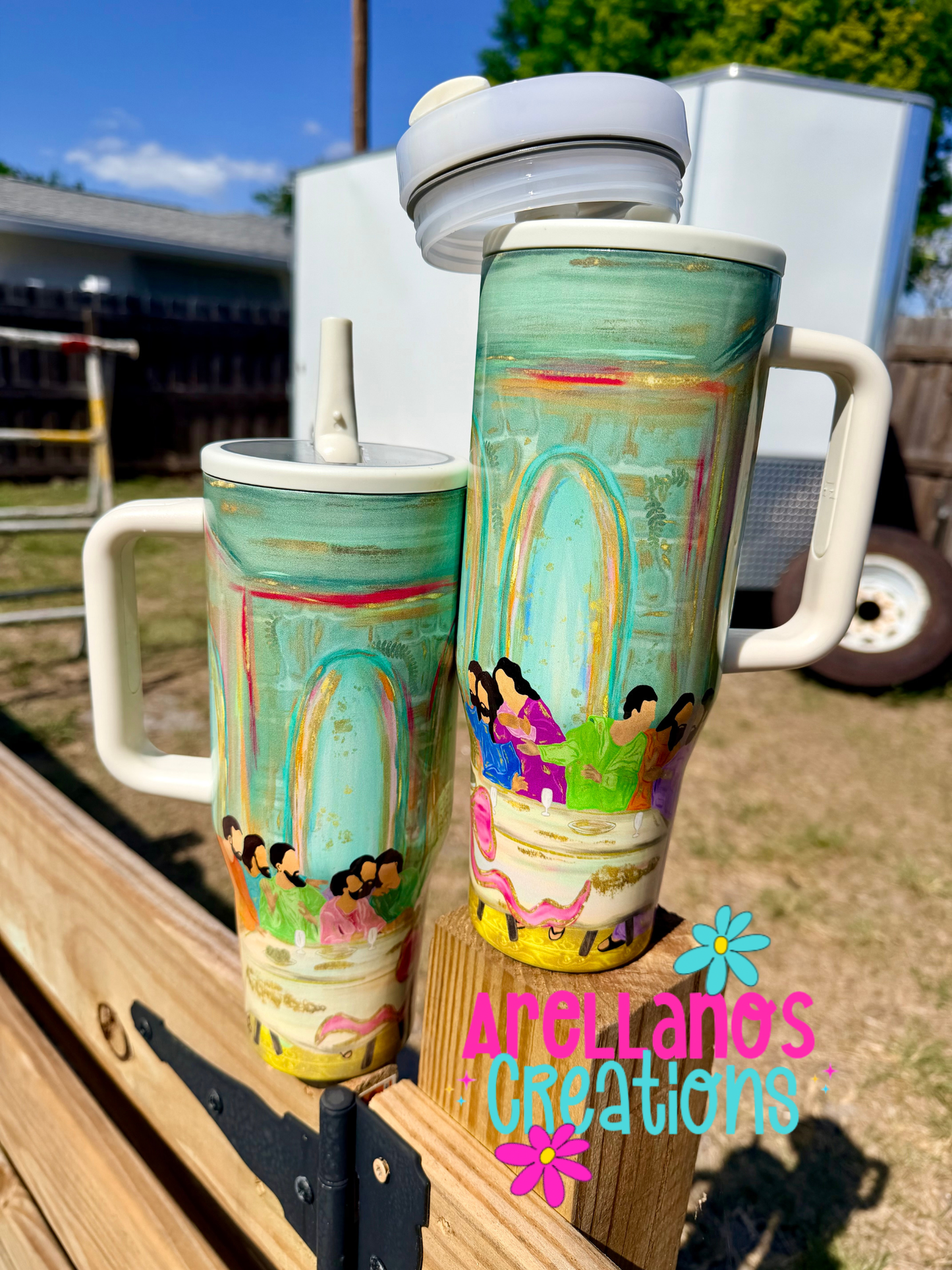 The Last Supper 40oz Tumbler (1ct) Comes with additional lid + straw