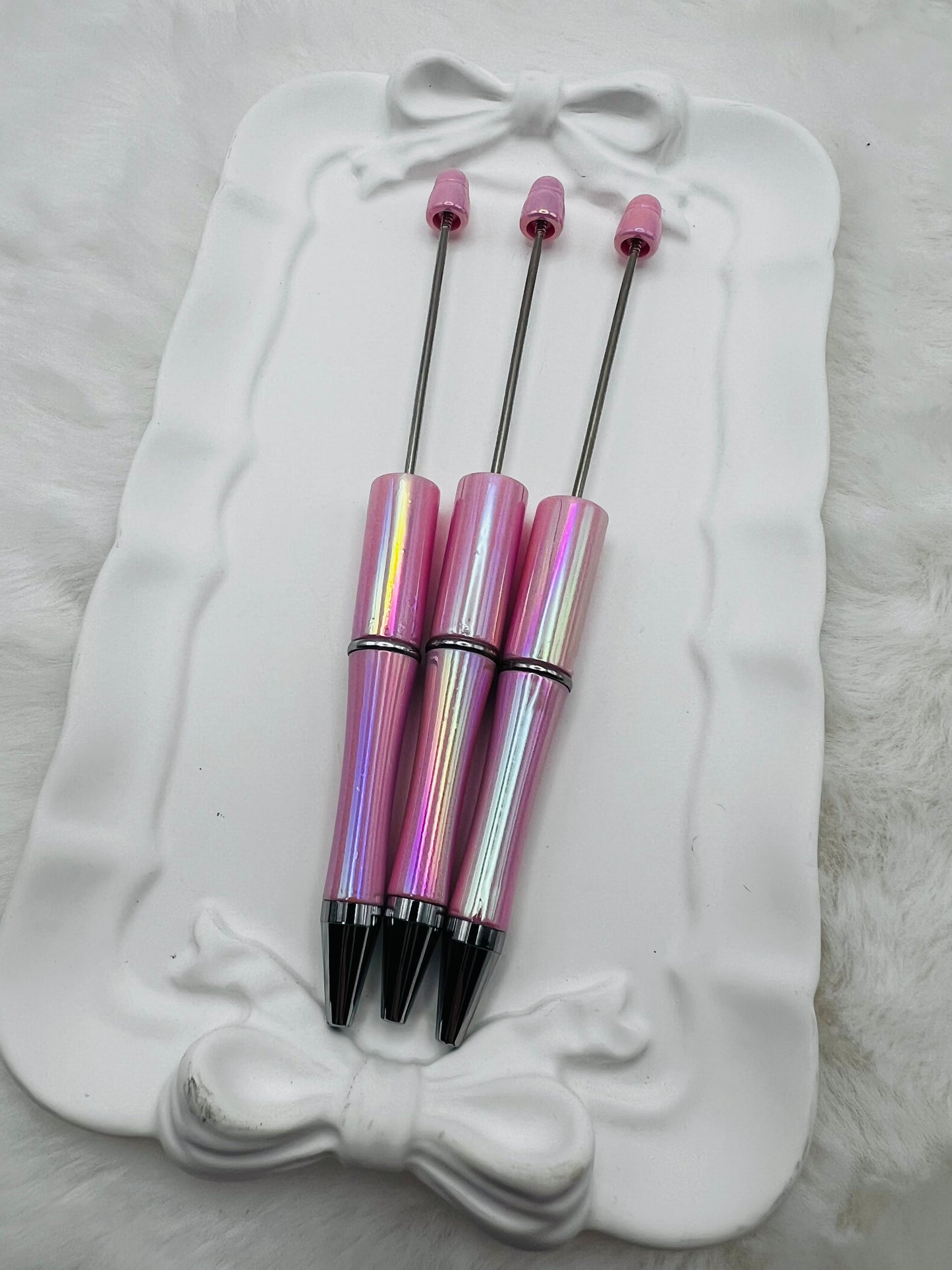 Baby pink opal beadable pens