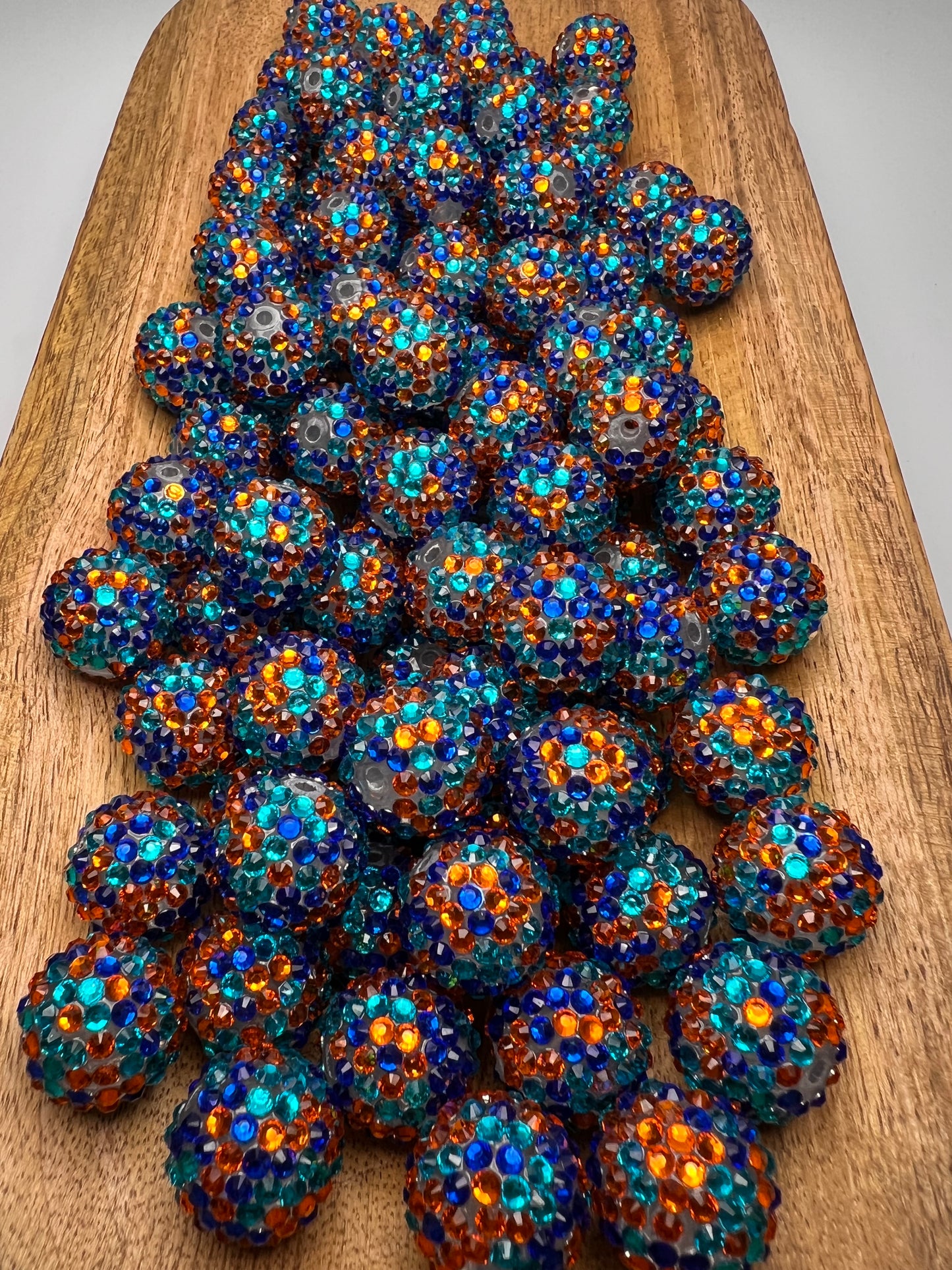 20mm Mermaid Sunset Confetti Rhinestone Bead (sold individually)