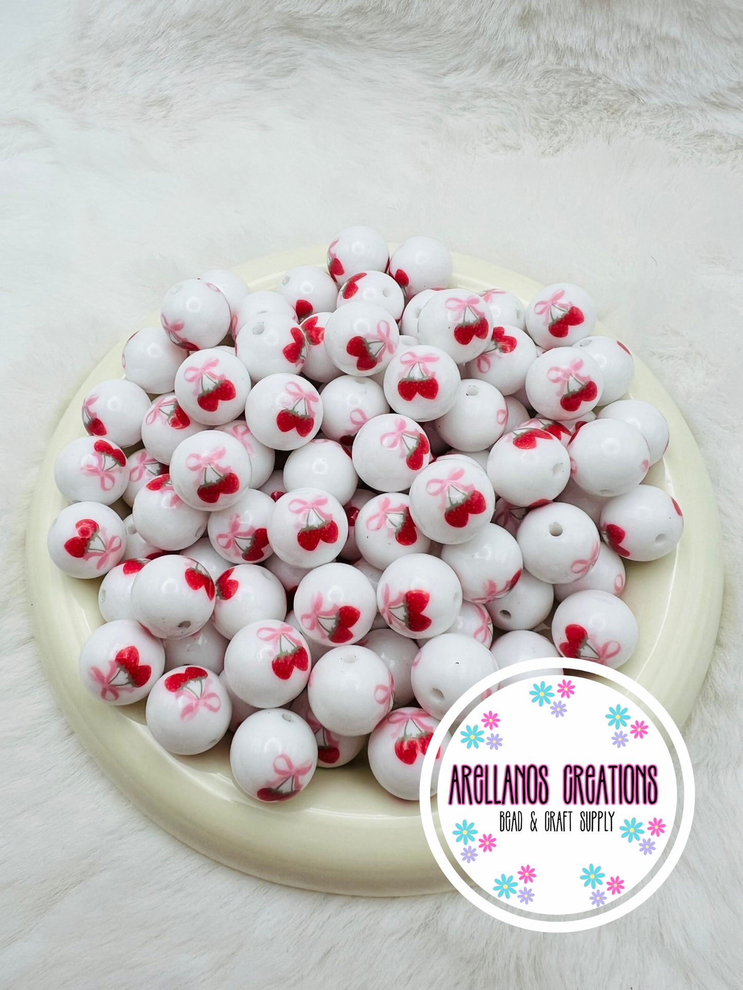 15mm coquette strawberry liquid silicone beads EXCLUSIVE