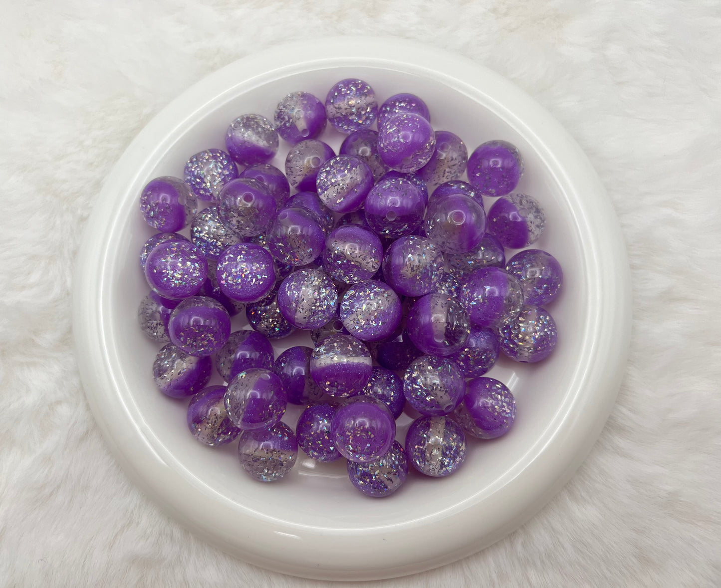 20mm glitter film cat eye acrylic beads (10 different colors)