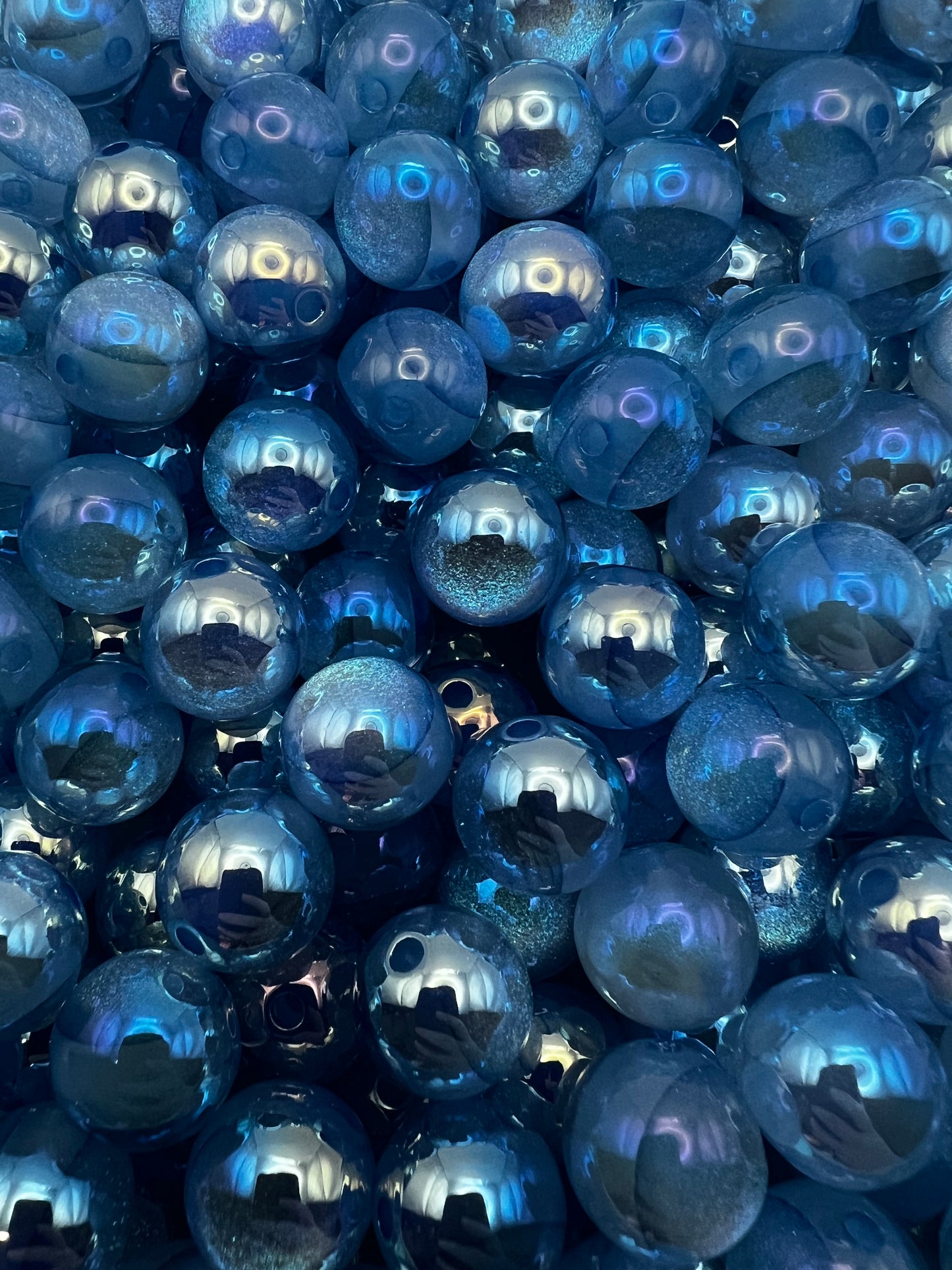 15mm glitter galaxy cat eye acrylic beads (7 different colors)