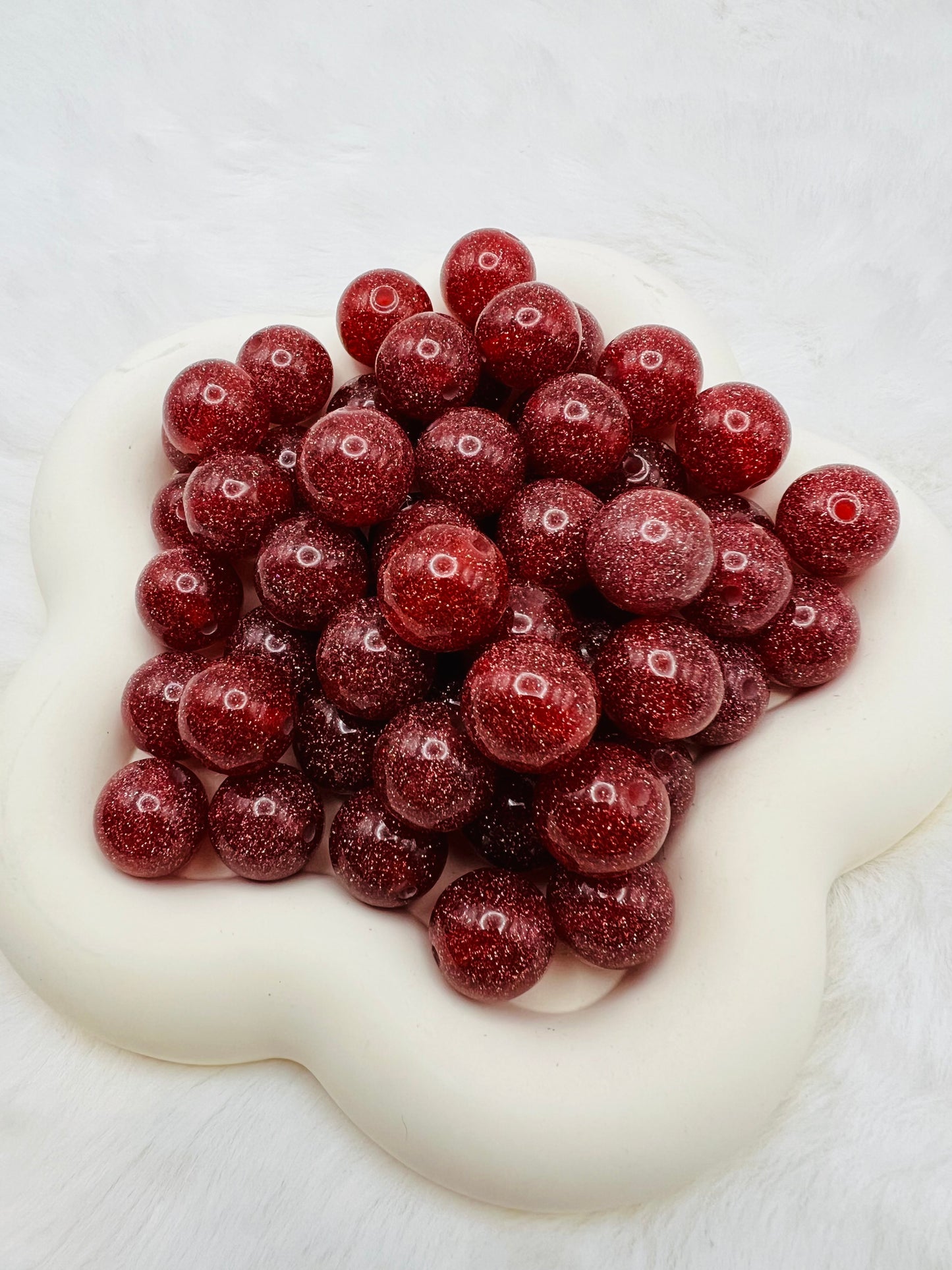 15mm holy glitter acrylic beads (4 different colors)