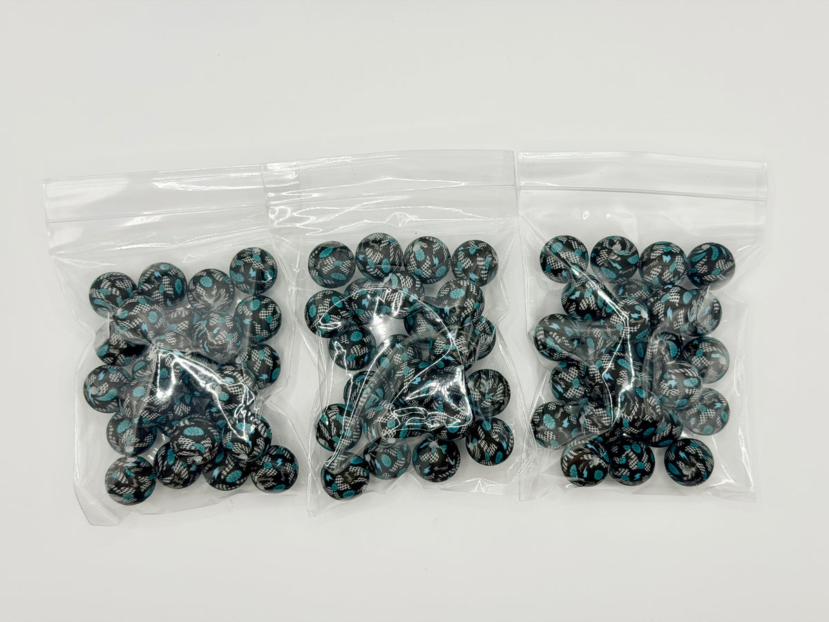 Western bow 25ct 15mm silicone beads