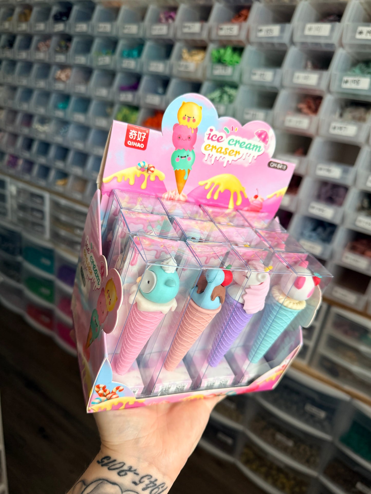 Jumbo icecream erasers (1ct selected at random) WHOLESALE