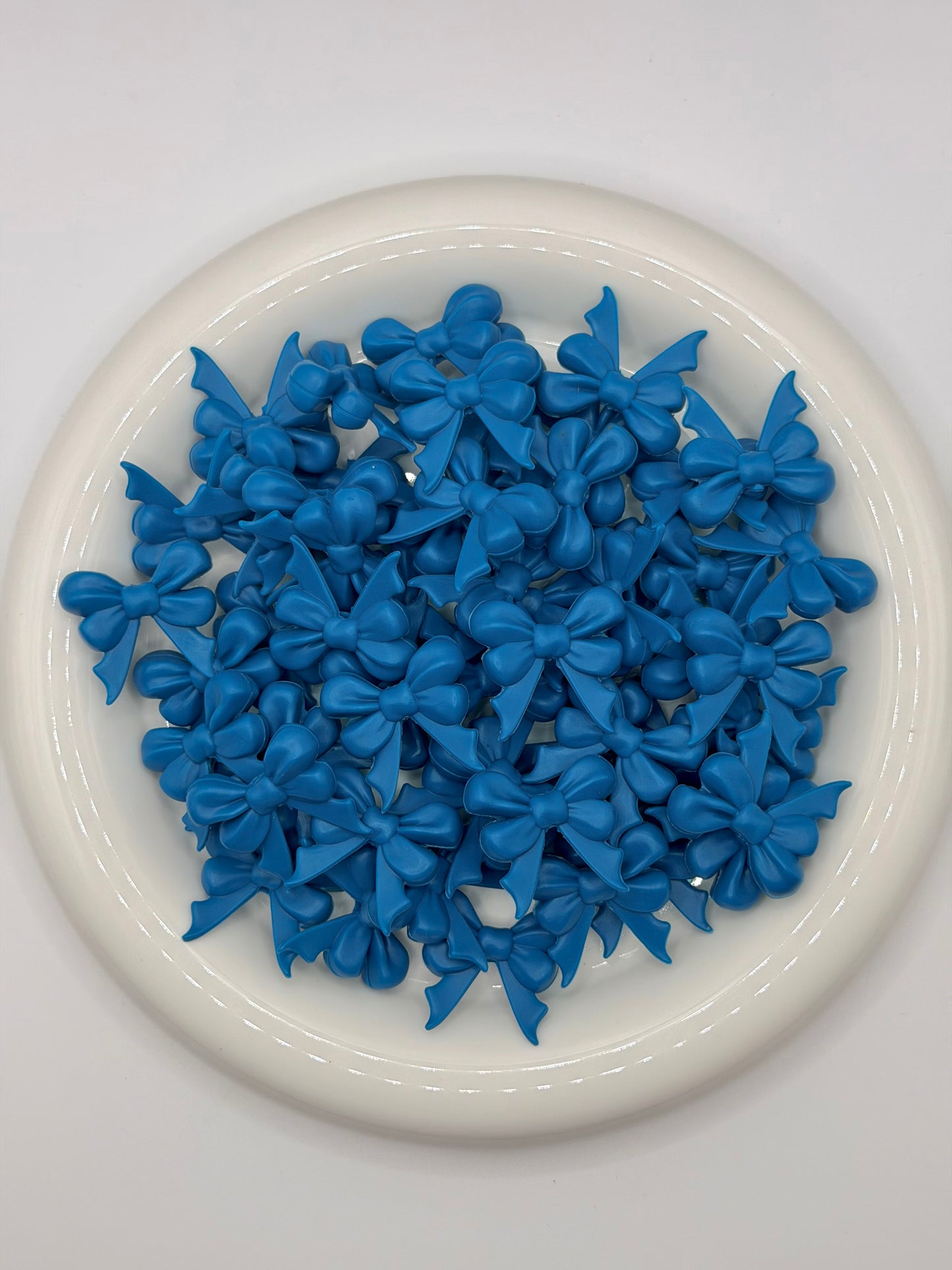 3D Peacock Blue Ribbon Bow W/ Tail Focal EXCLUSIVE