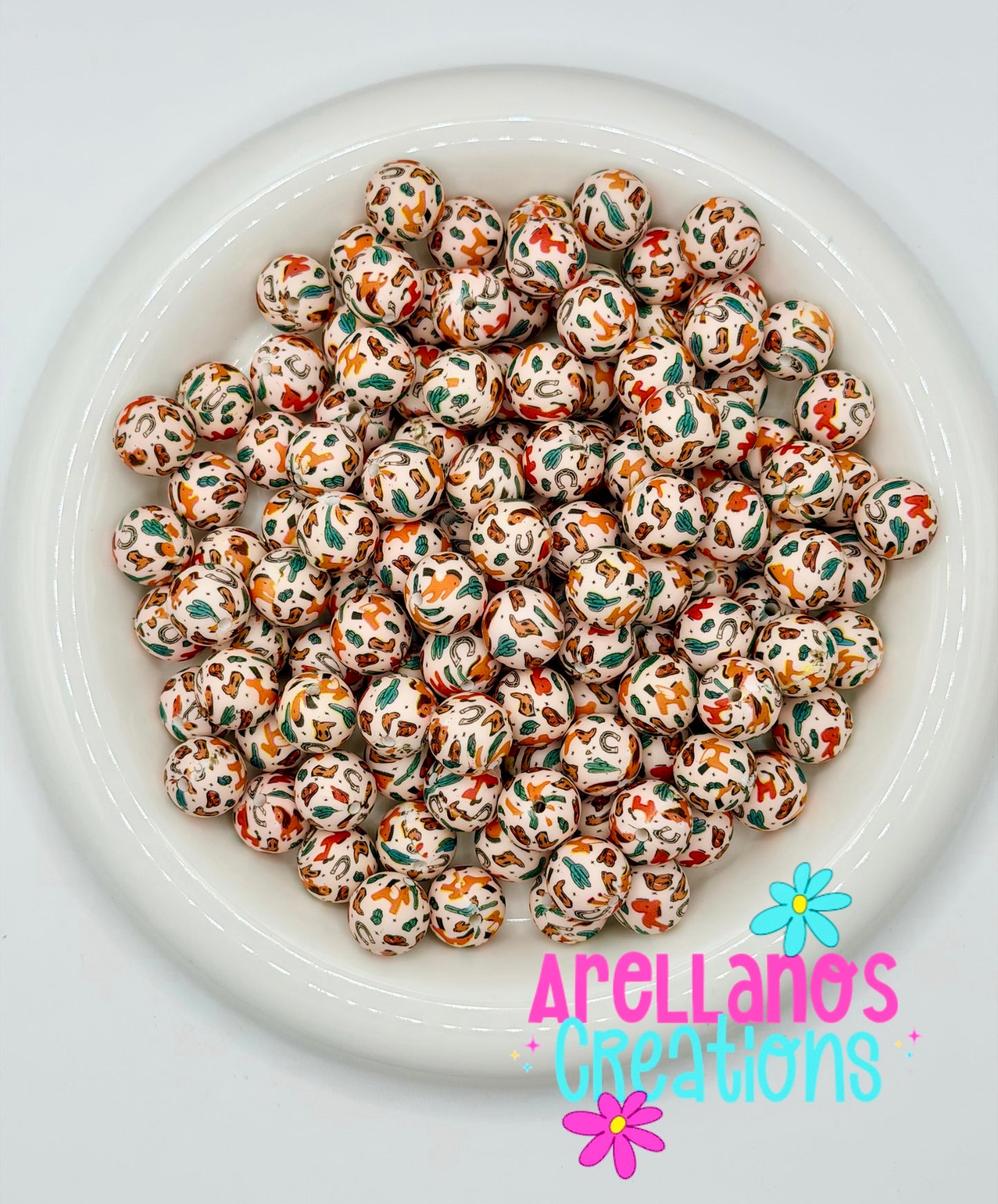 SP-231 15mm Western Rodeo Silicone Beads (1ct)