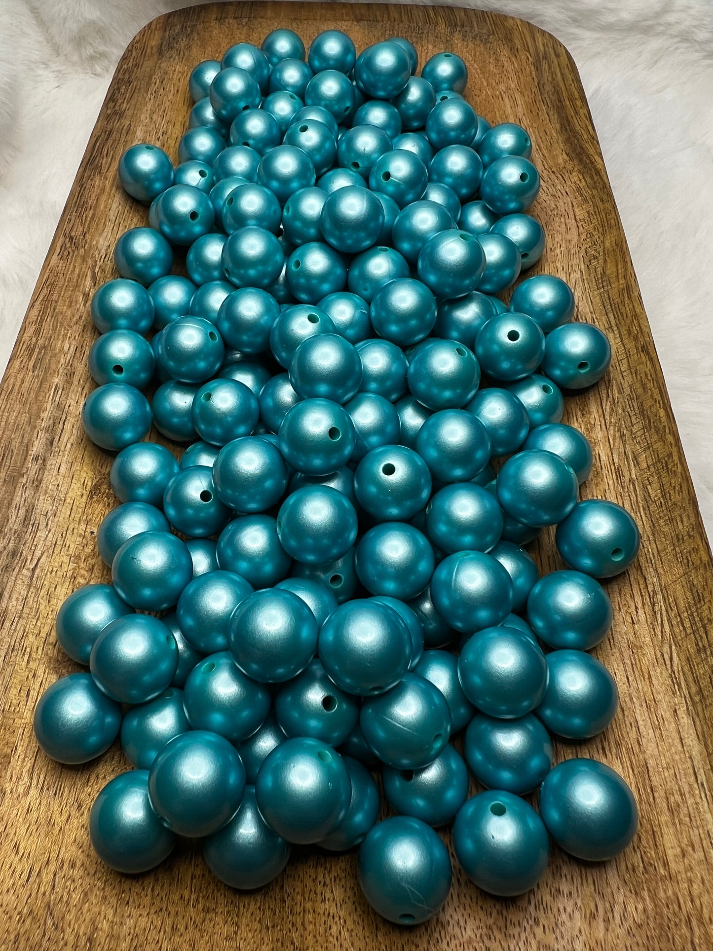Tiffany 15mm shimmer silicone beads