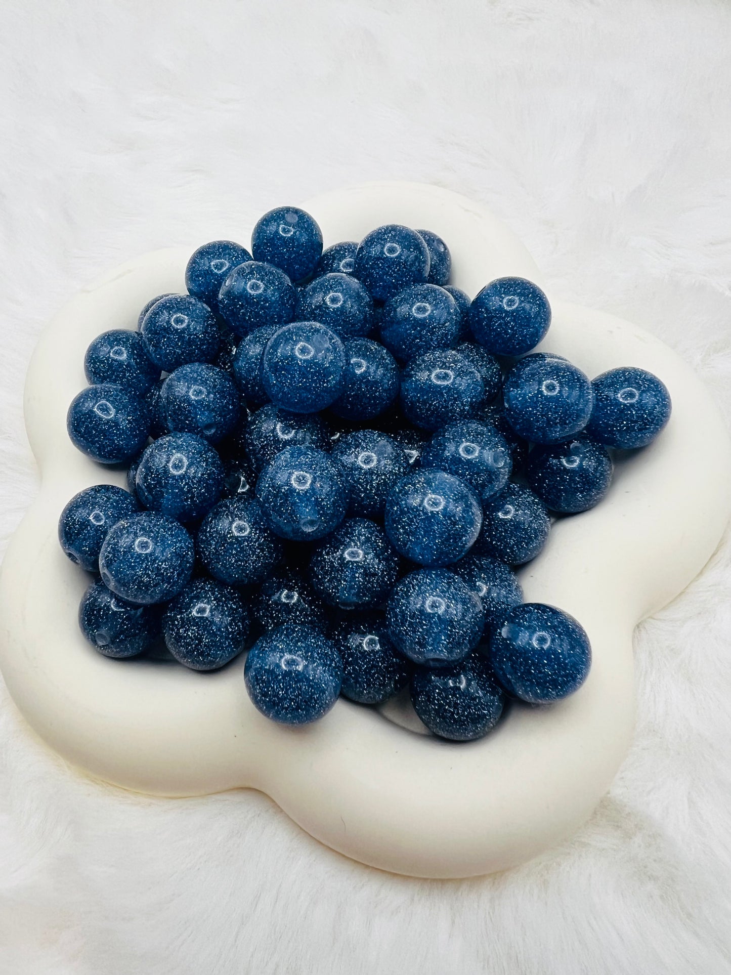 15mm holy glitter acrylic beads (4 different colors)