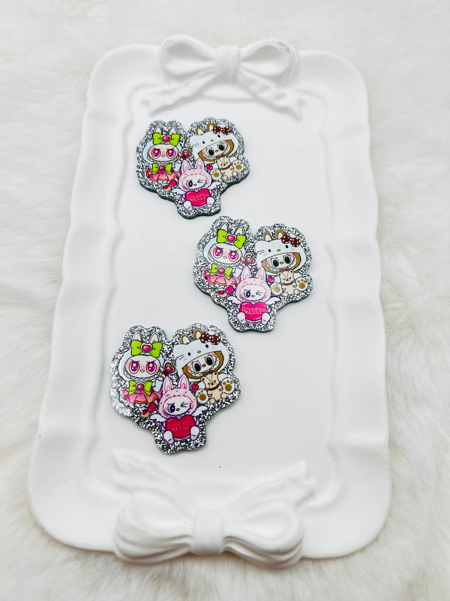 Labu monster crew glitter flatback acrylic