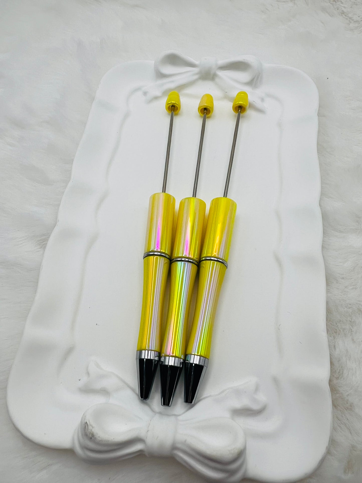 Yellow opal beadable pens