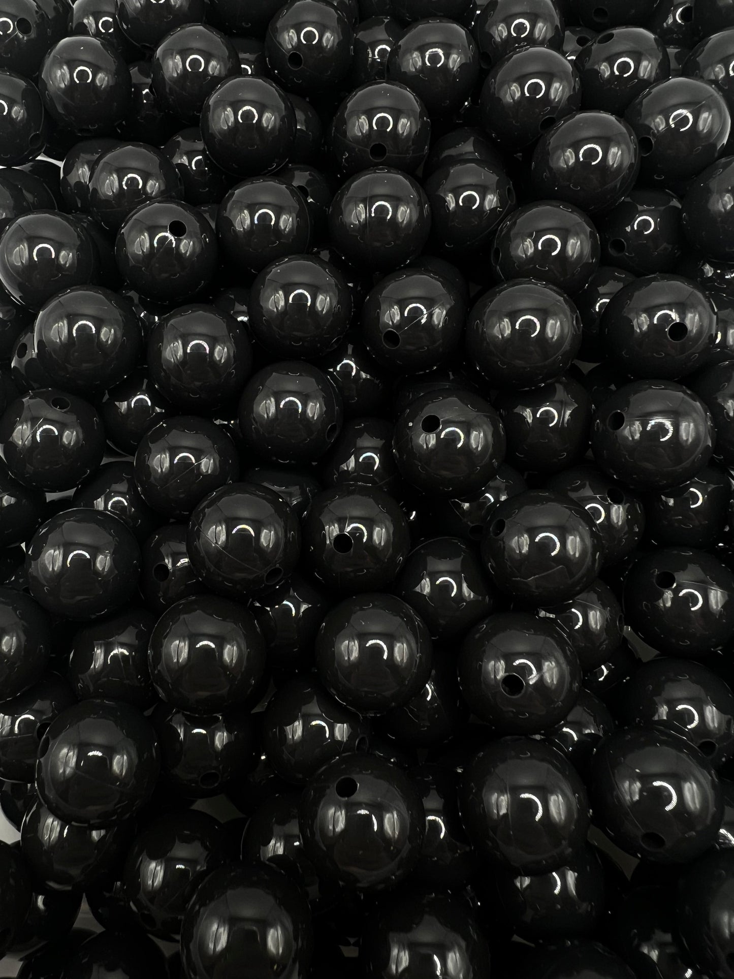 15mm black liquid silicone beads