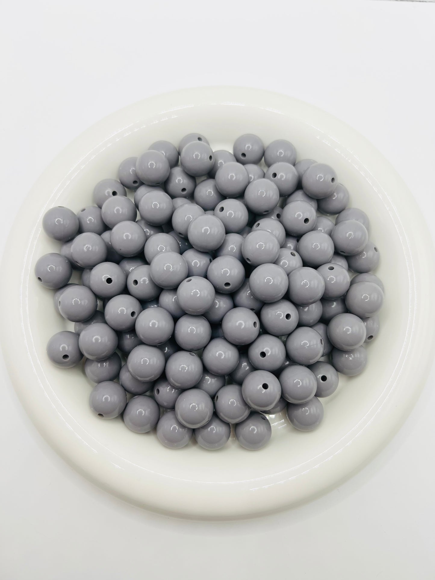 15mm light grey liquid silicone beads