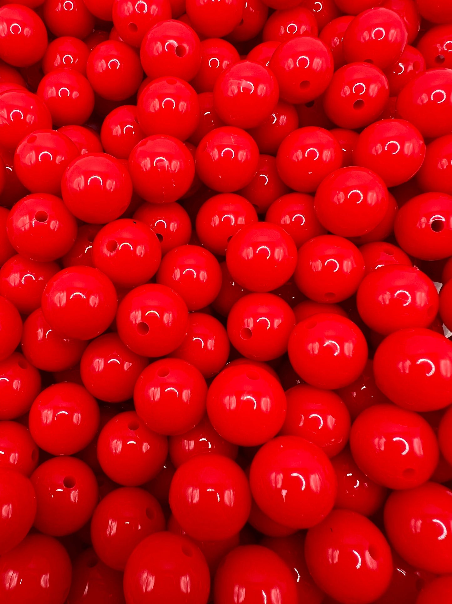 15mm cherry red liquid silicone beads